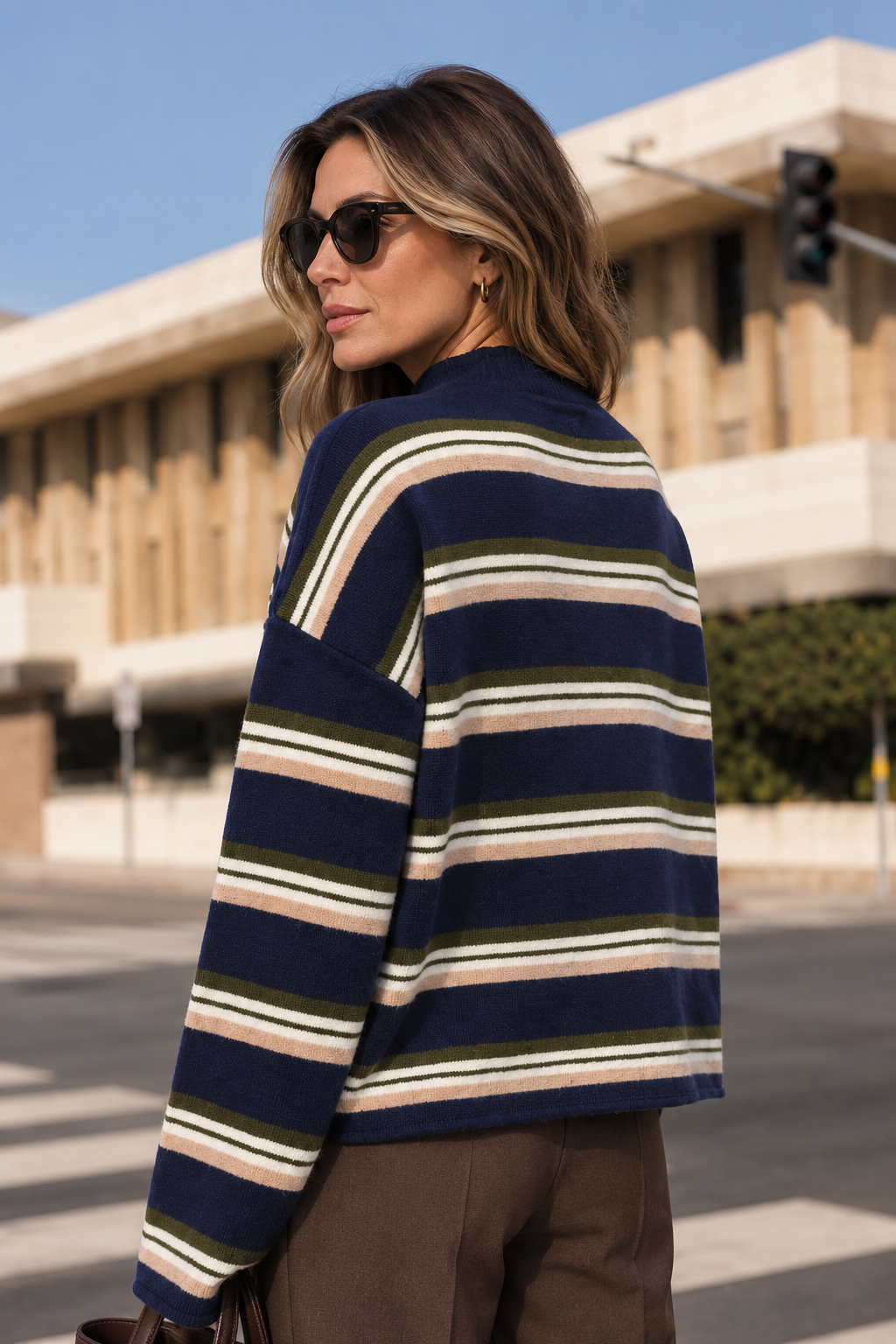Emillia Multi Colour Stripe Knit Cardigan