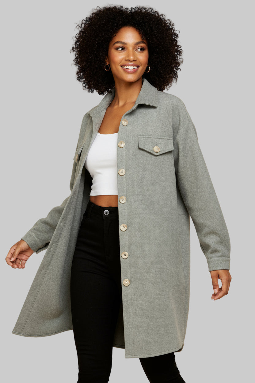 Nylah Oversized Button Down Jacket