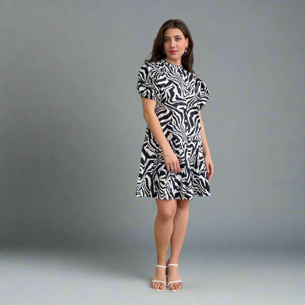 Caprice Animal Print Mini Dress