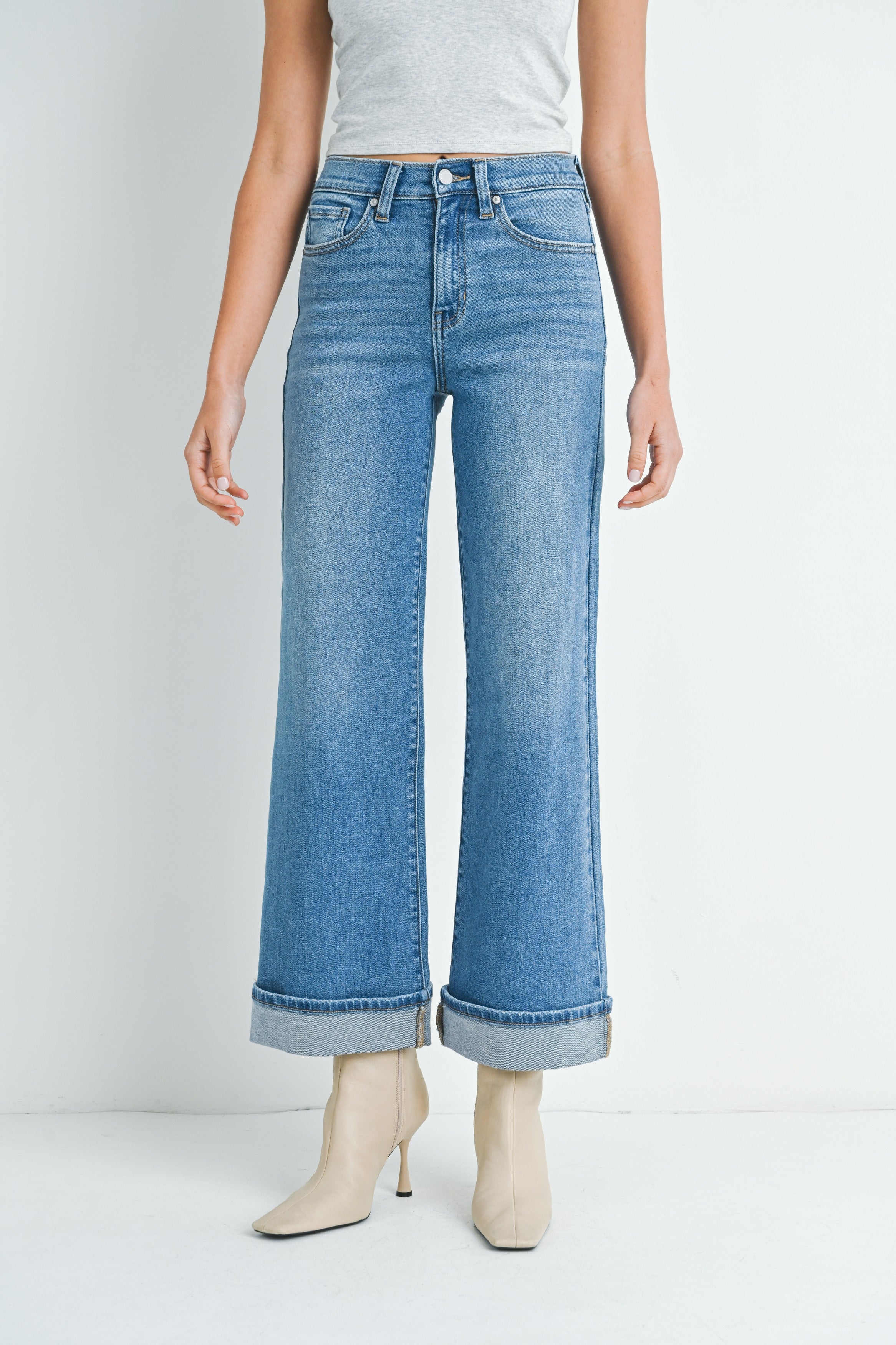 Echo Cuffed Palazzo Jeans