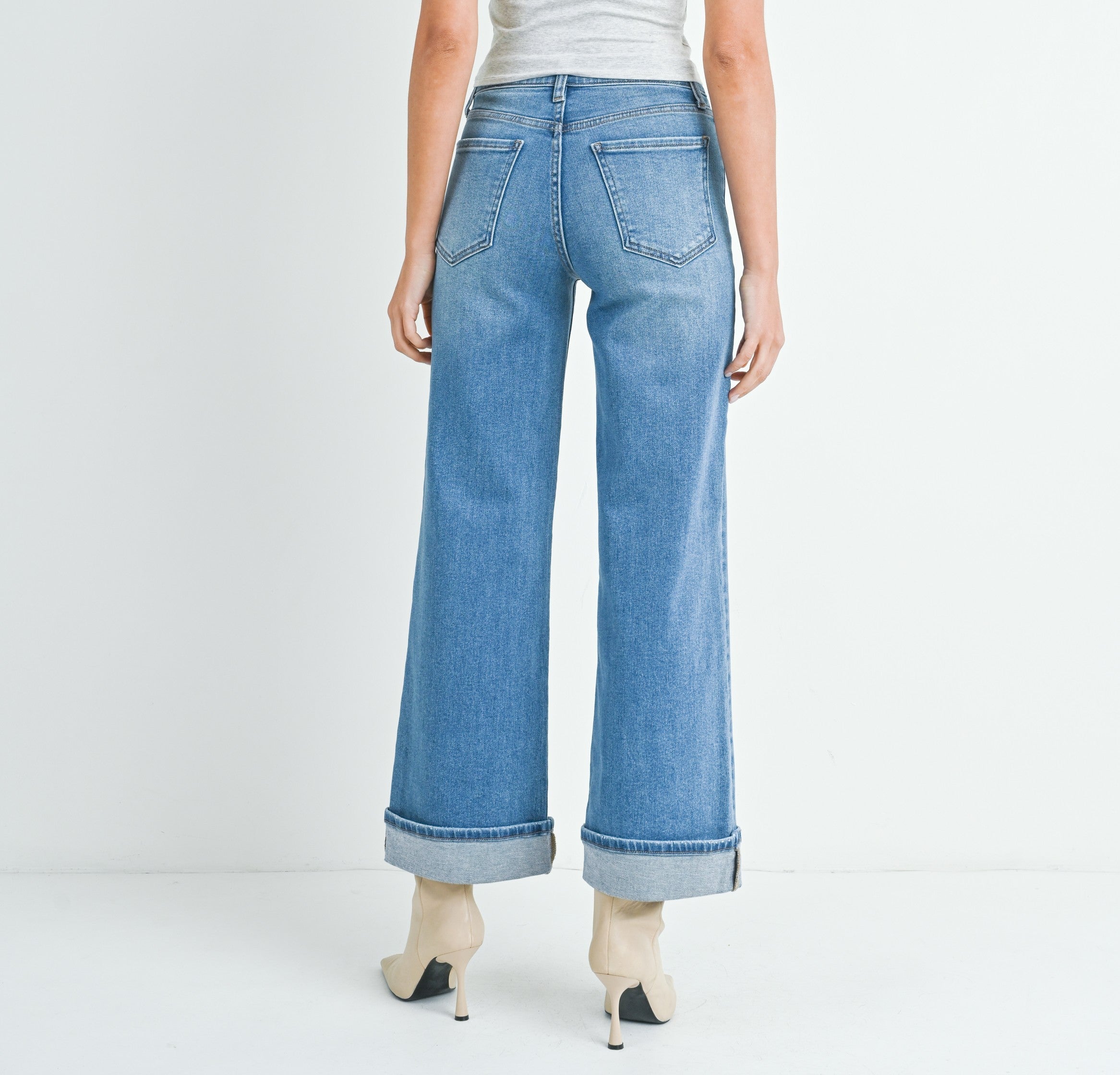 Echo Cuffed Palazzo Jeans