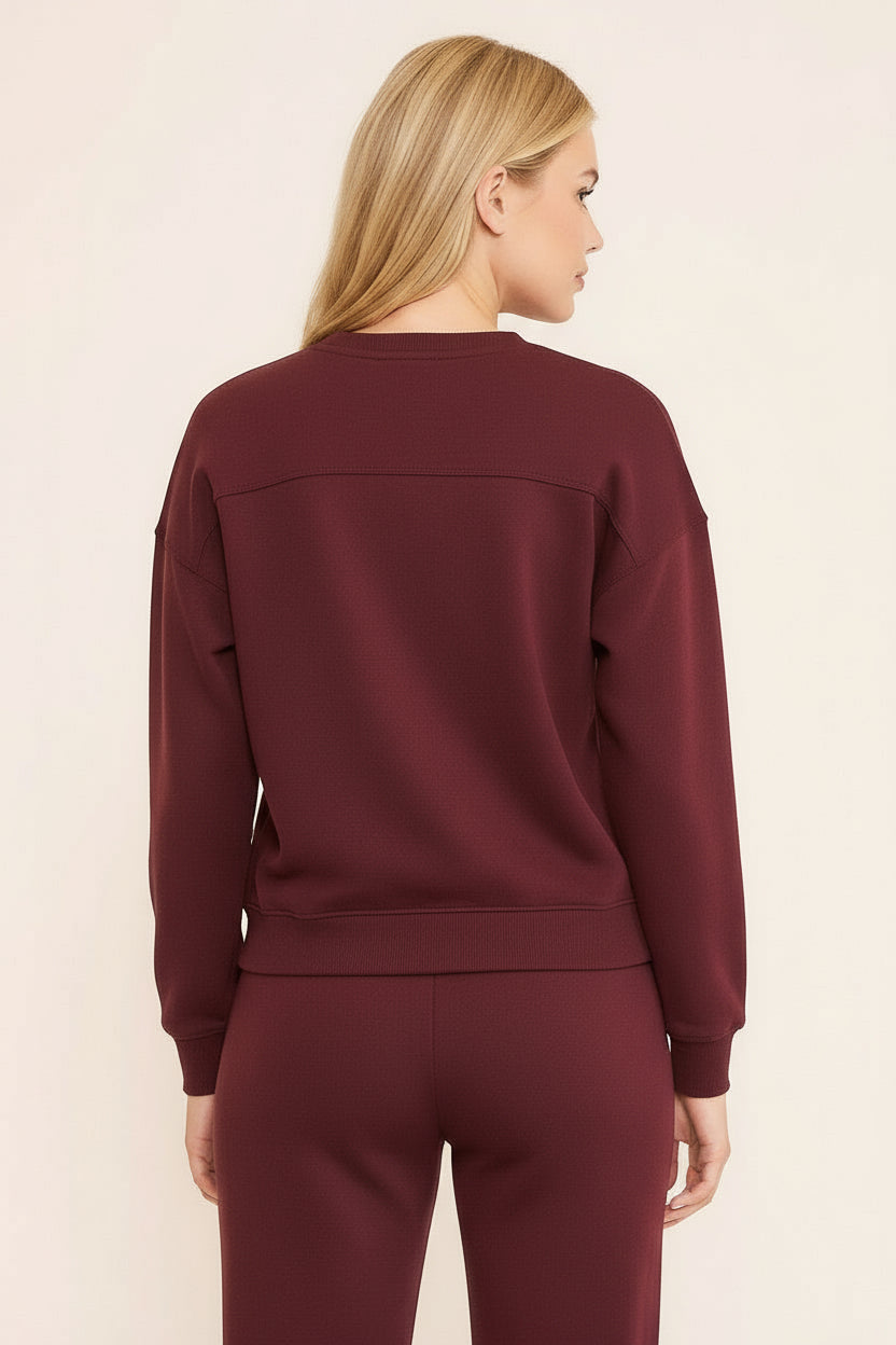 Holly Round Neck Scuba Sweatshirt