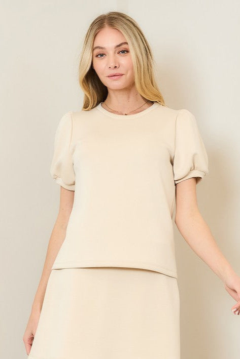 Talbie Techno Suave Puff Short Sleeve Top