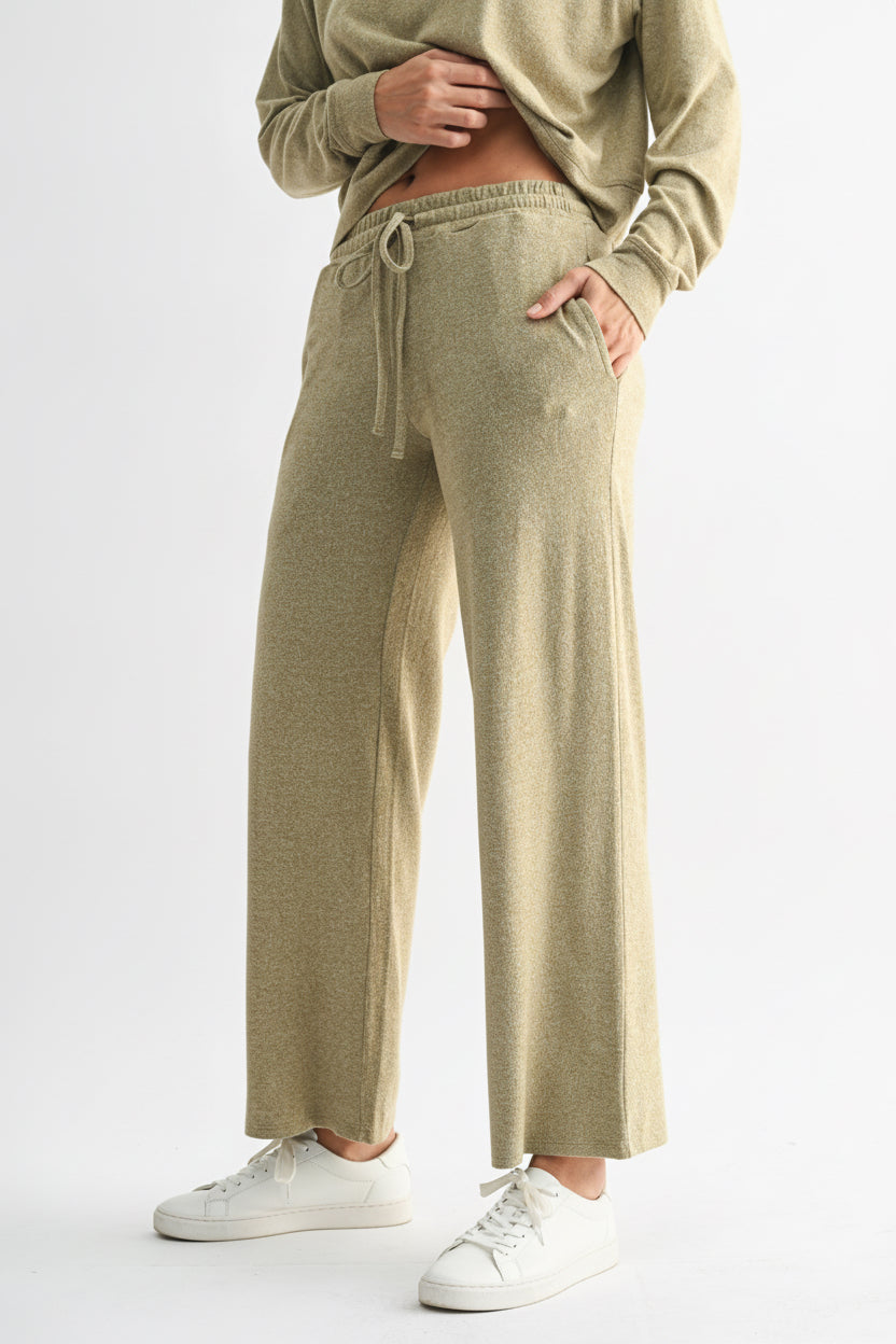 Nolan Brushed Wide Leg Lounge Pant