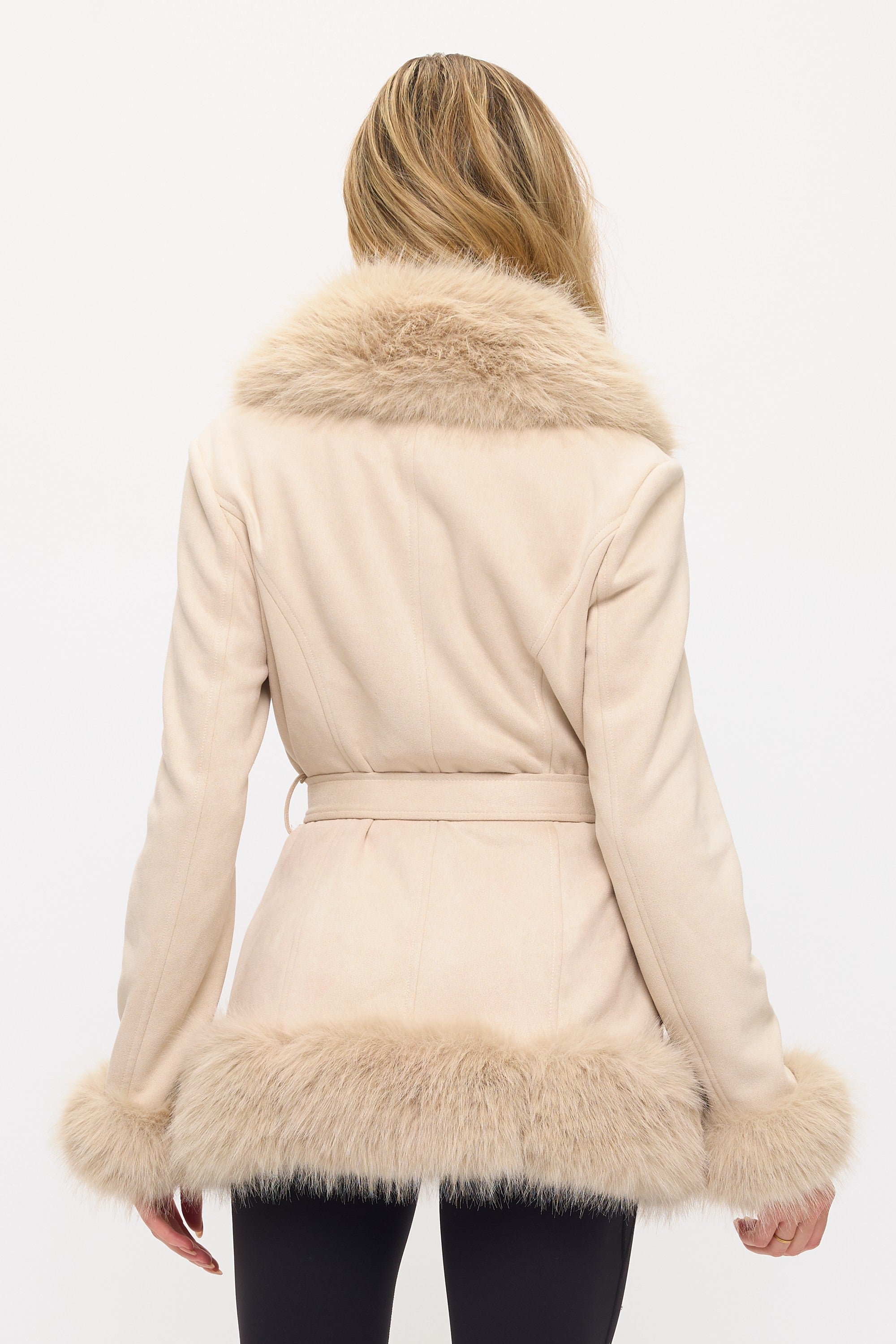 Ryann Lux Fur-Trimmed Coat