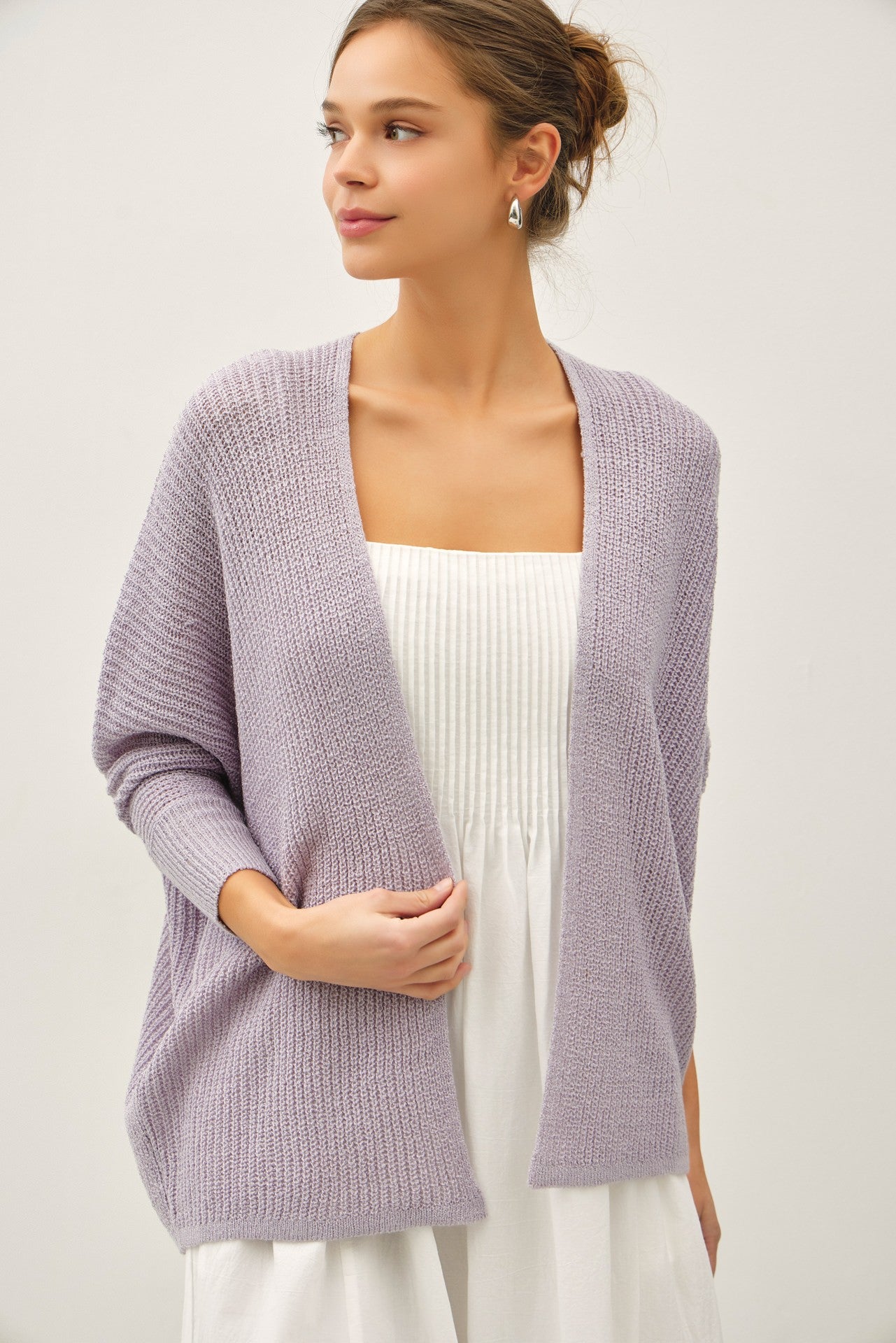 Aya Dolman Sleeve Open Front Cardigan