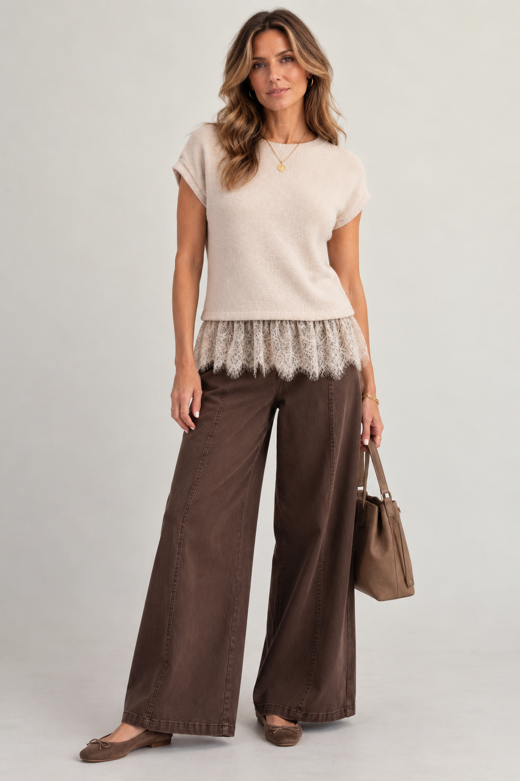 Florence Mineral Washed Waist Tie Wide Leg Pant