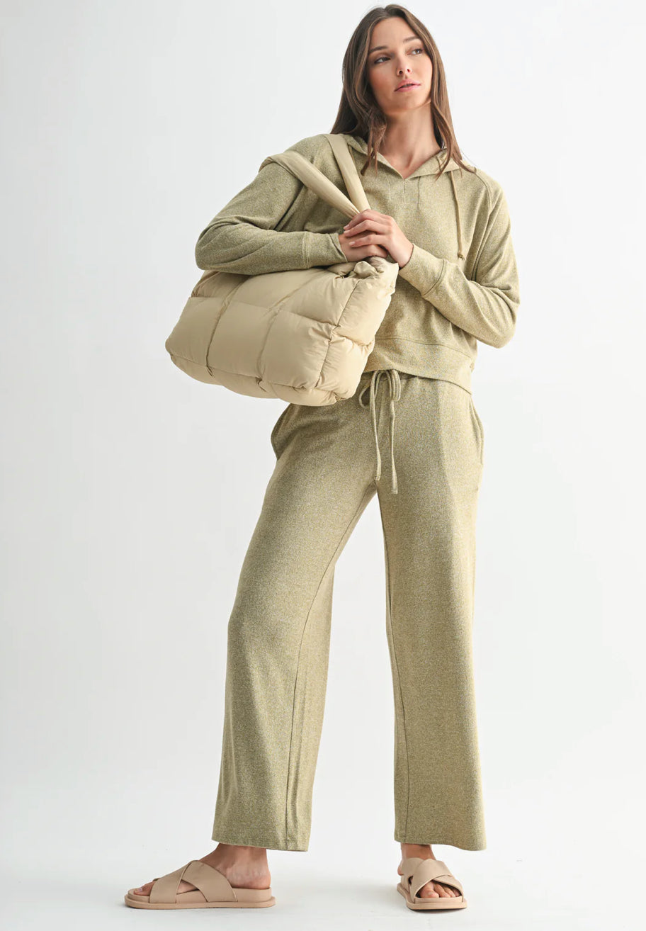 Donny Brushed Hacci Henley Hoodie