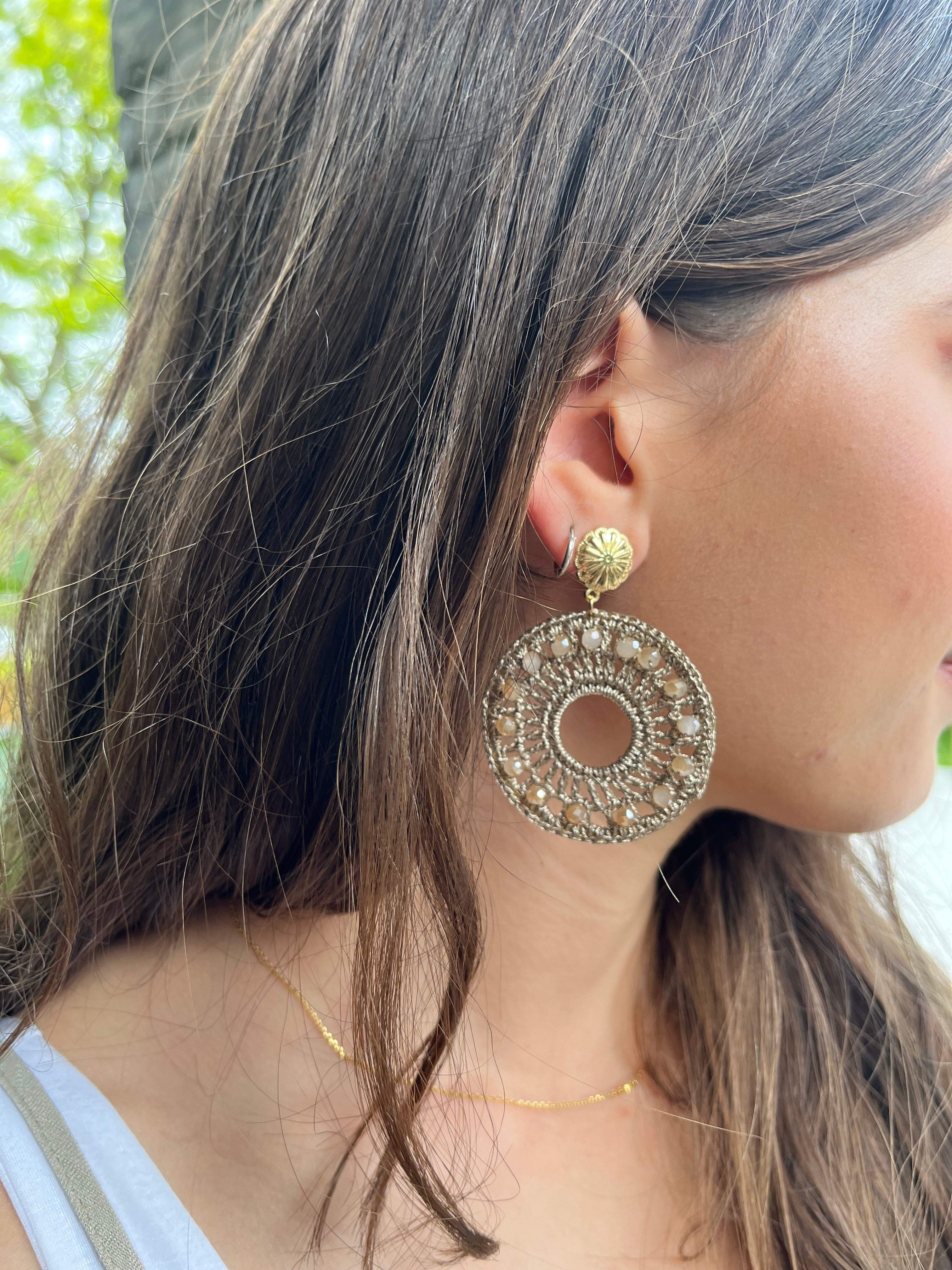 Tasha Metallic Crochet Earring