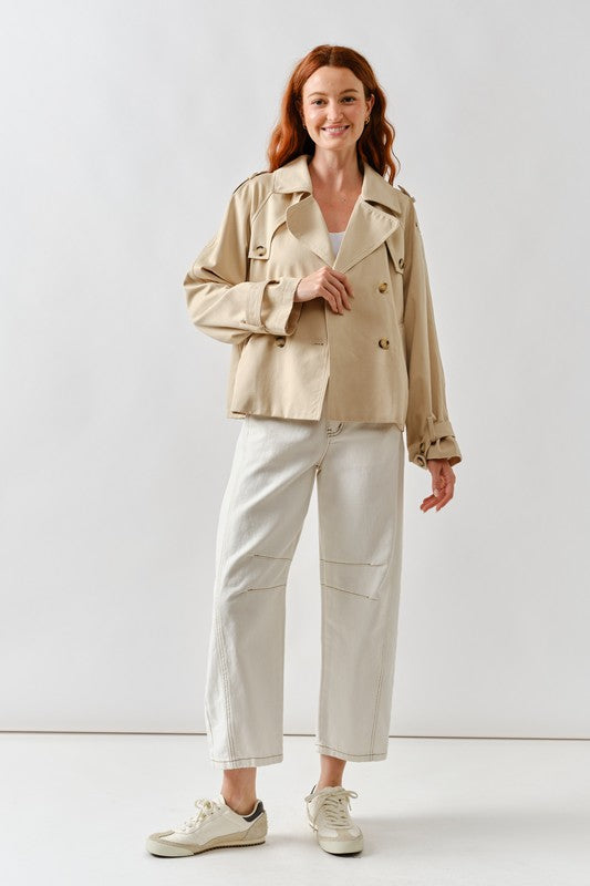 Aiza Half Trench Double Button Jacket