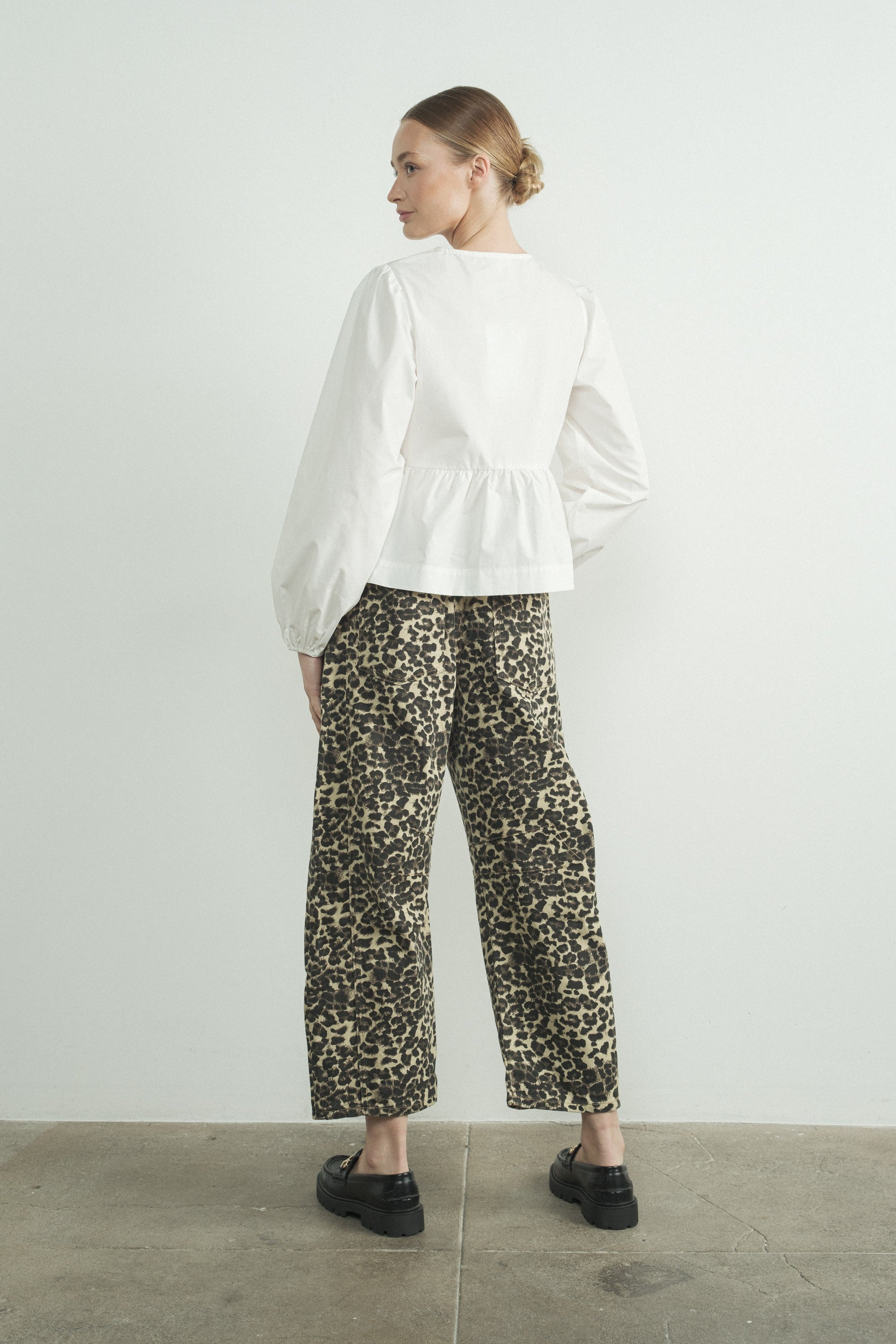 Joanna Long Sleeve Poplin Bow Tie Blouse