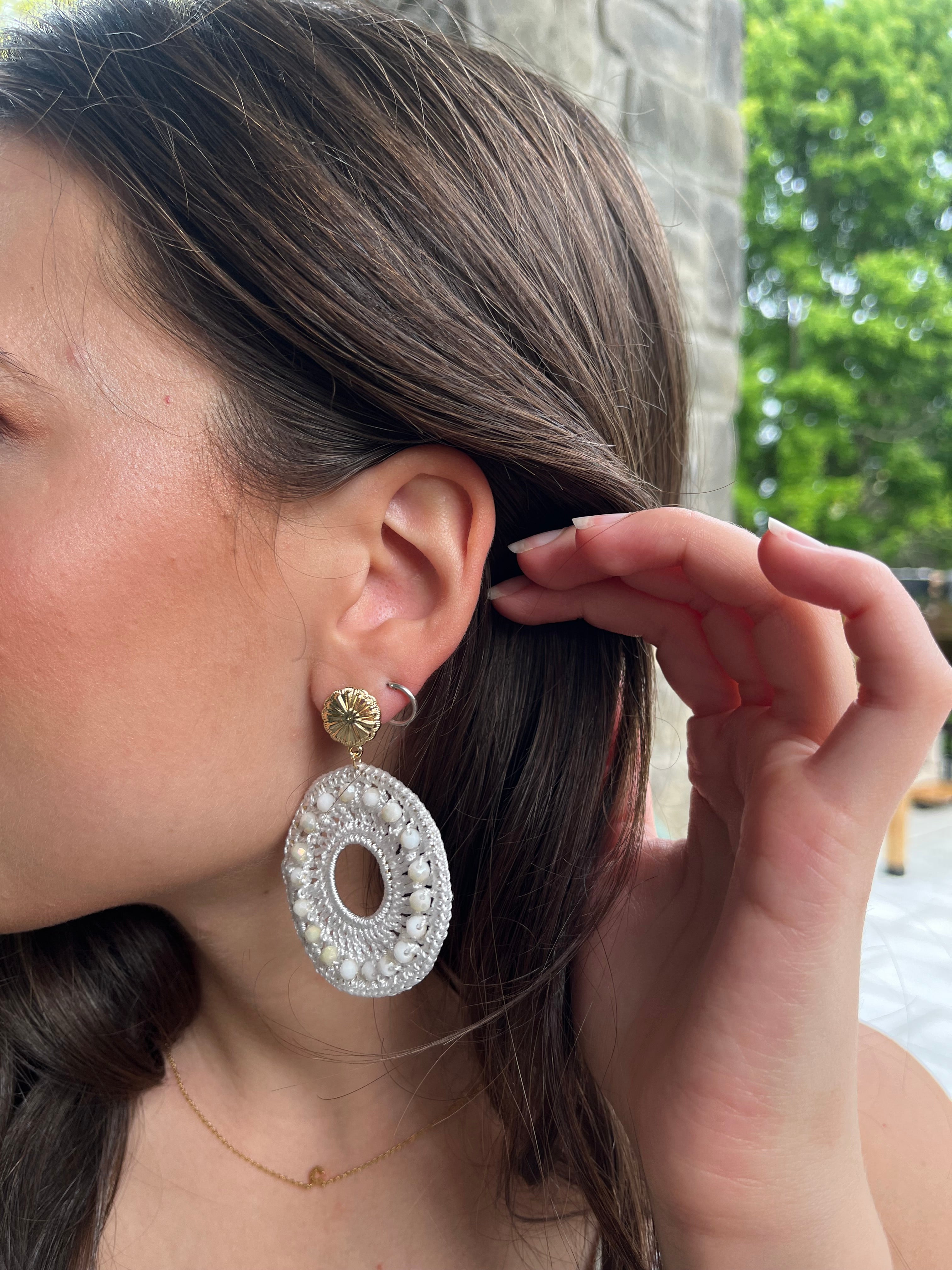 Tasha Metallic Crochet Earring