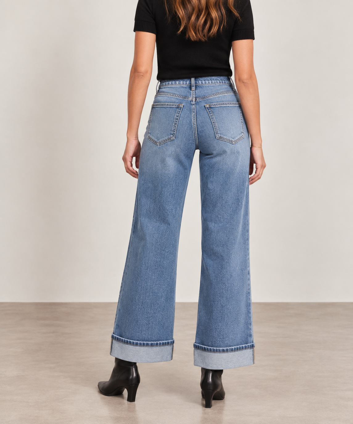Echo Cuffed Palazzo Jeans