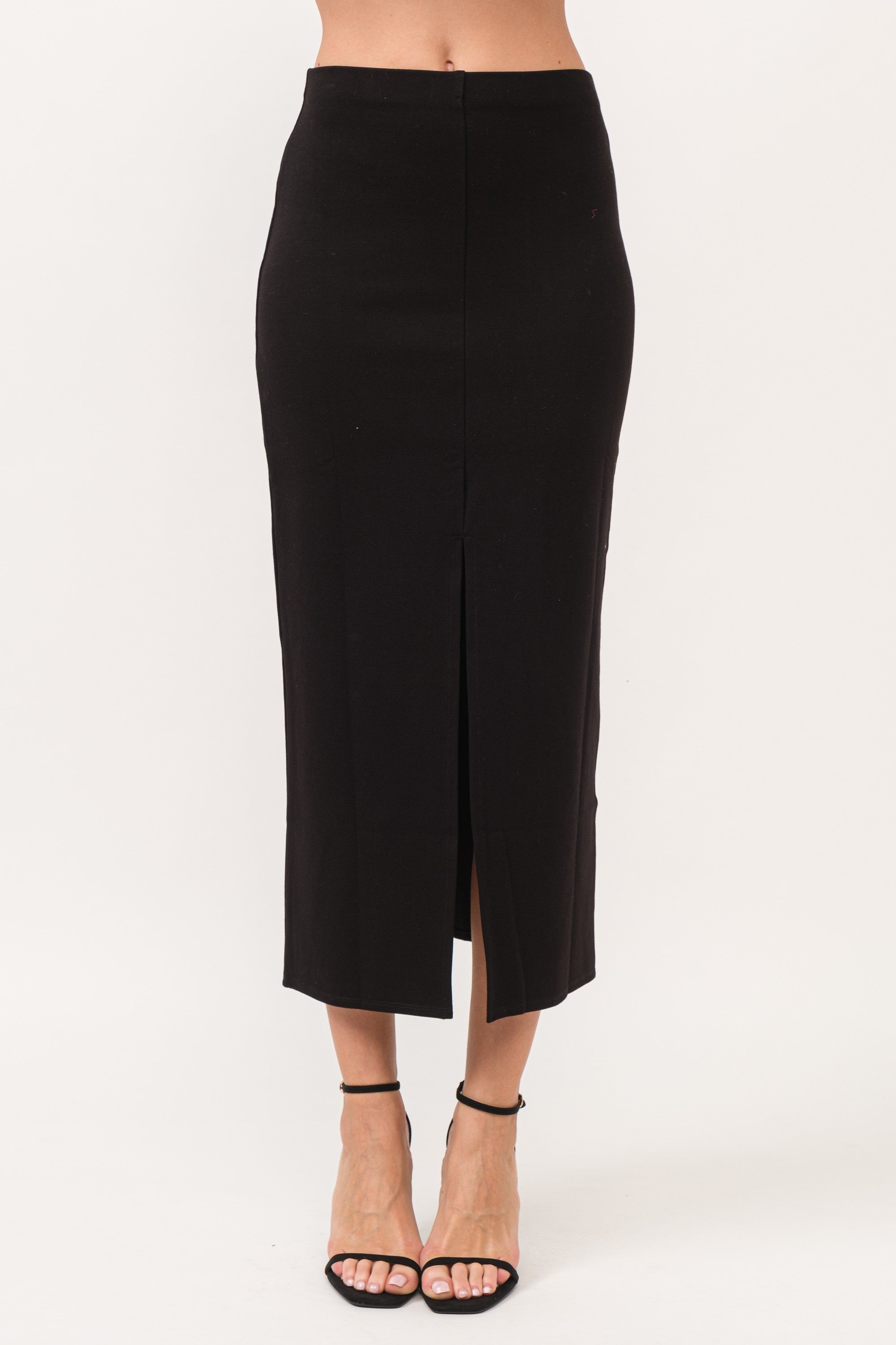 Reena Black Pencil Skirt