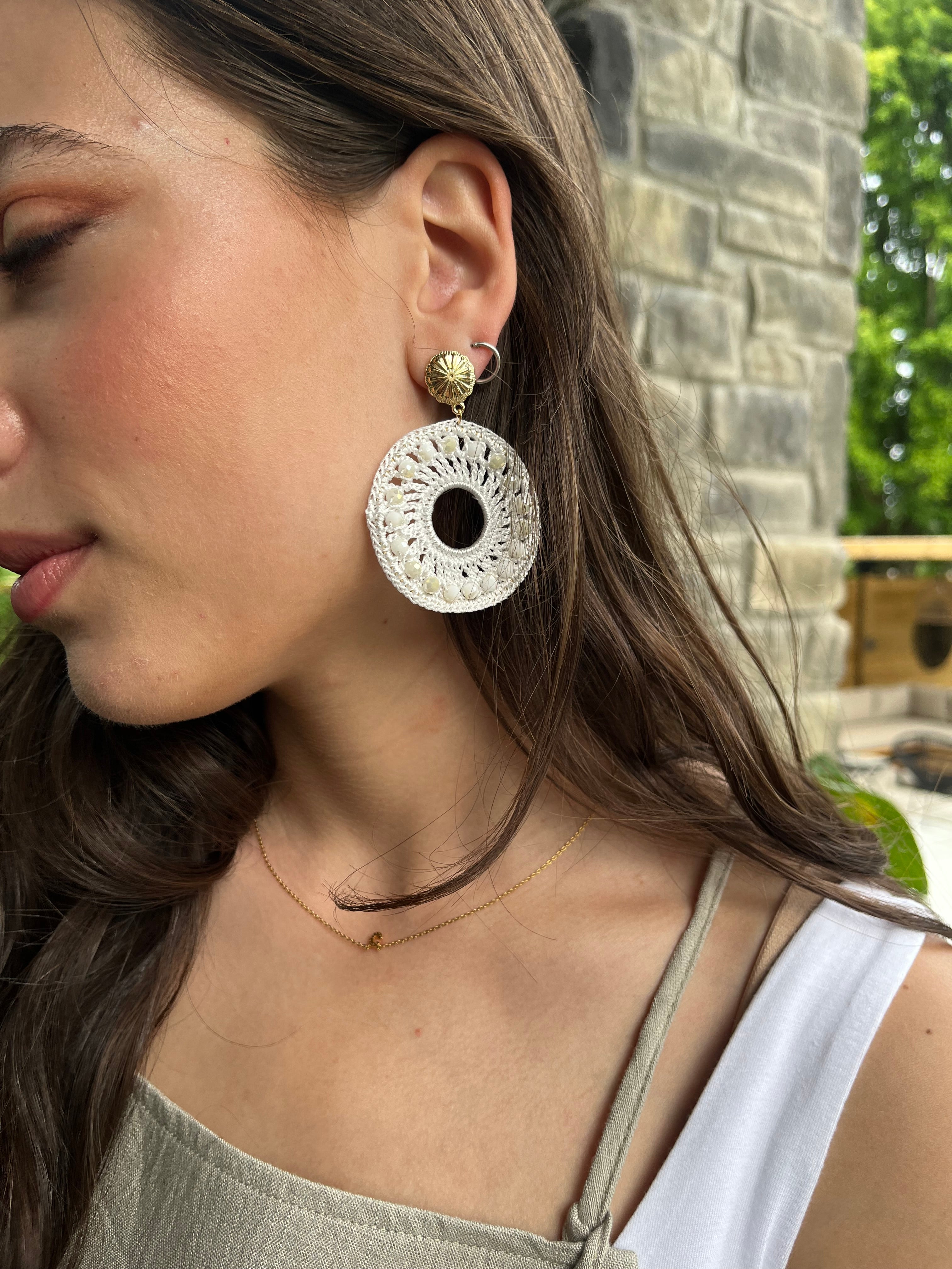 Tasha Metallic Crochet Earring