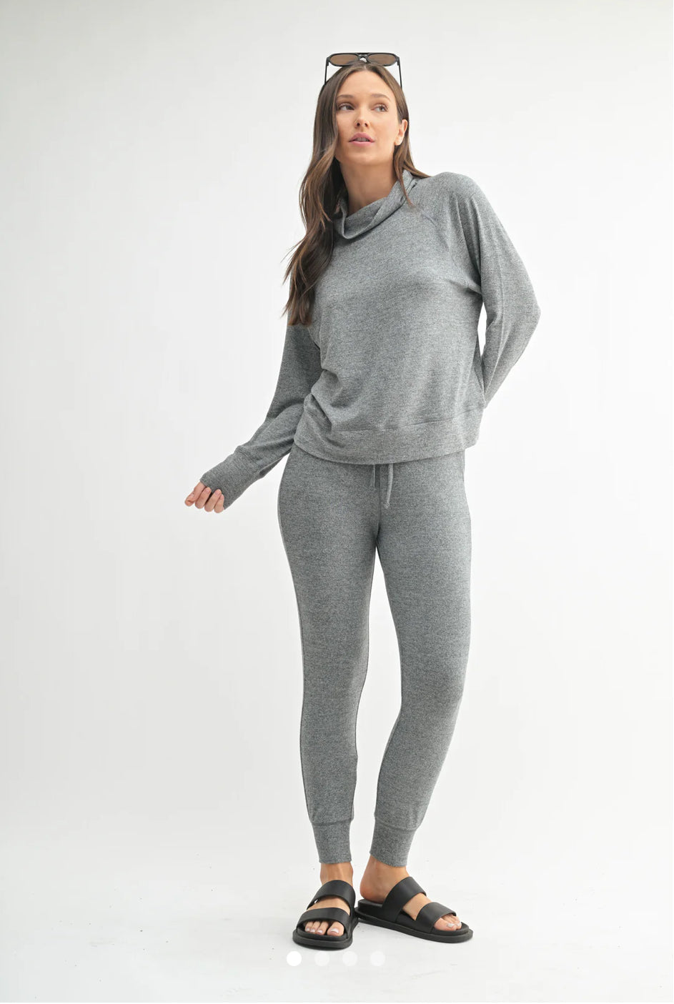 Tara Brushed Hacci Cowl Neck Top