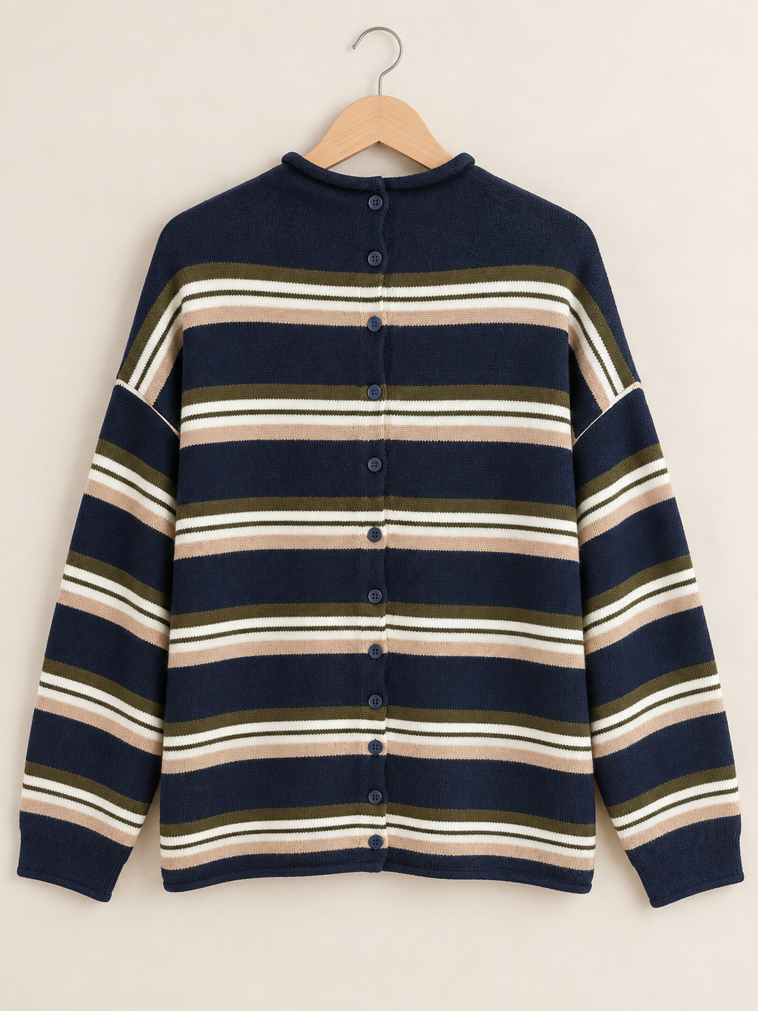 Emillia Multi Colour Stripe Knit Cardigan