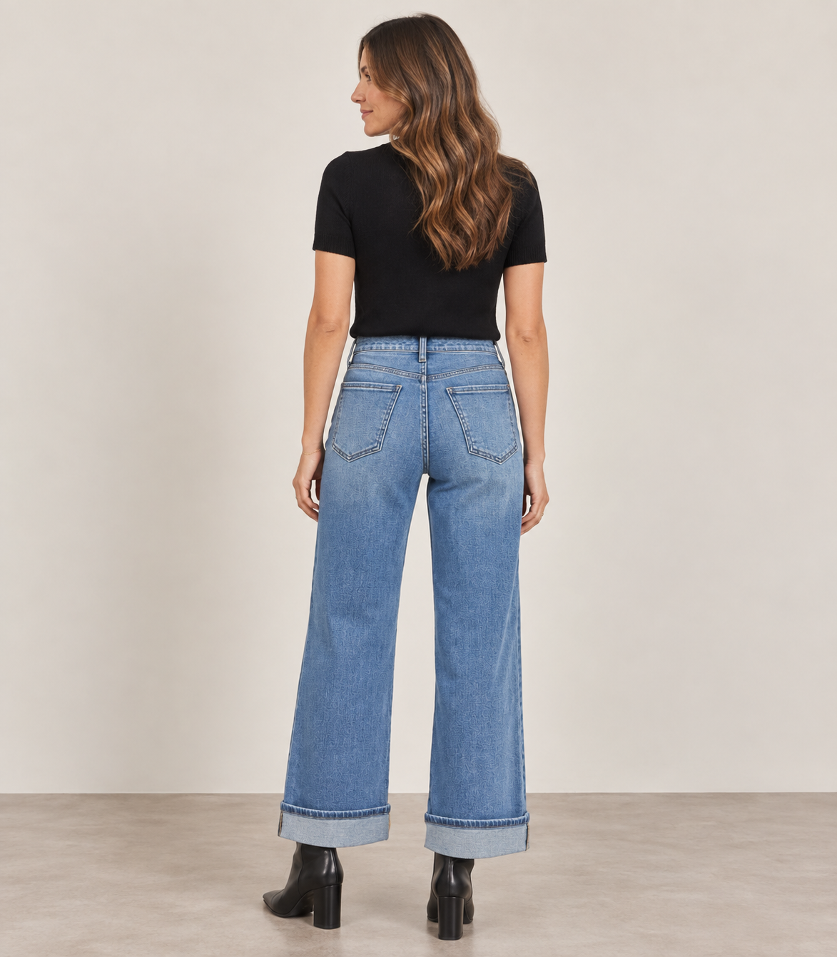 Echo Cuffed Palazzo Jeans