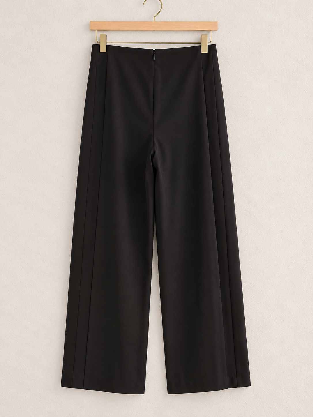 Jasmine Wide Leg Pant With Buttoned Pleat Cuffs