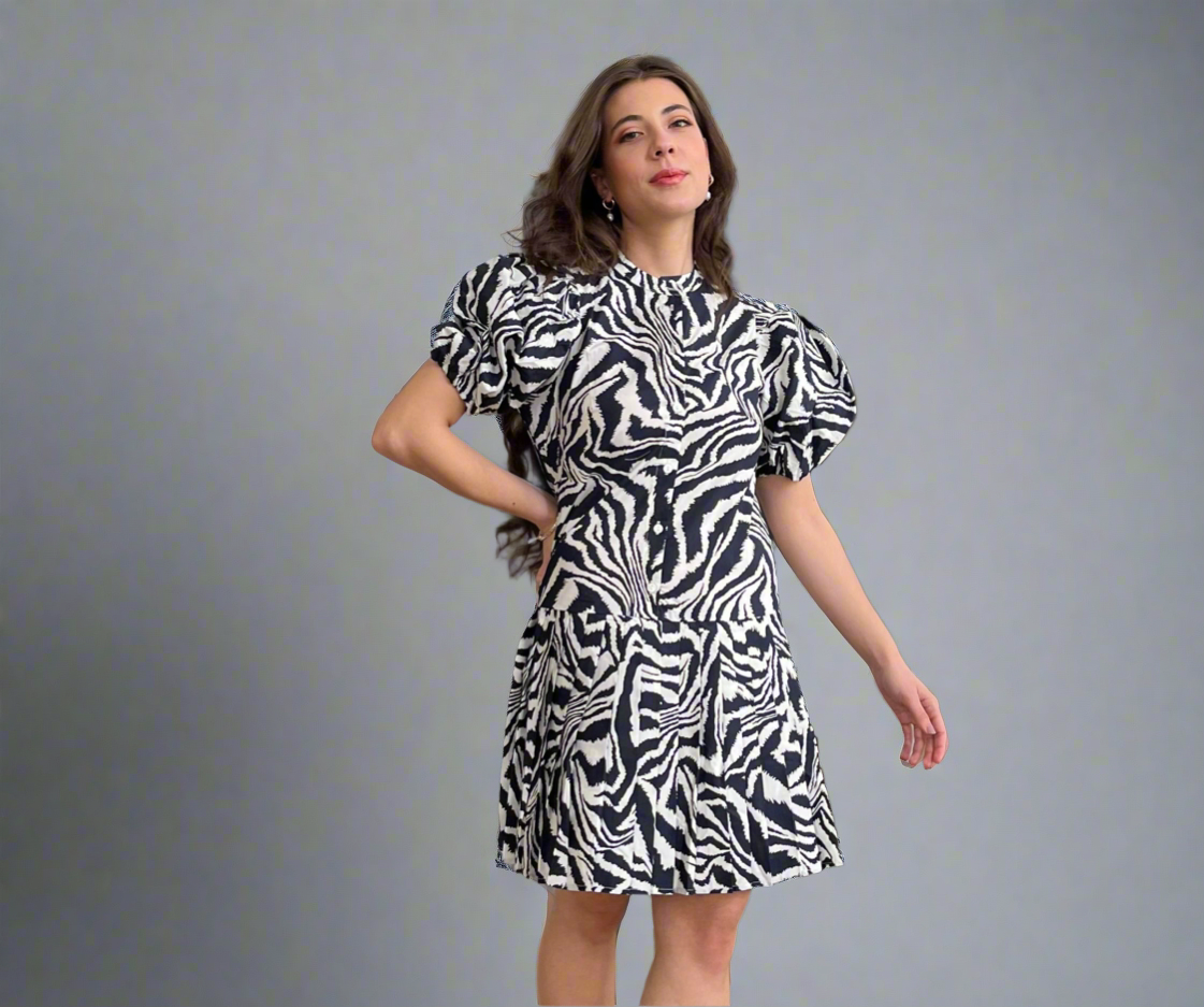 Caprice Animal Print Mini Dress