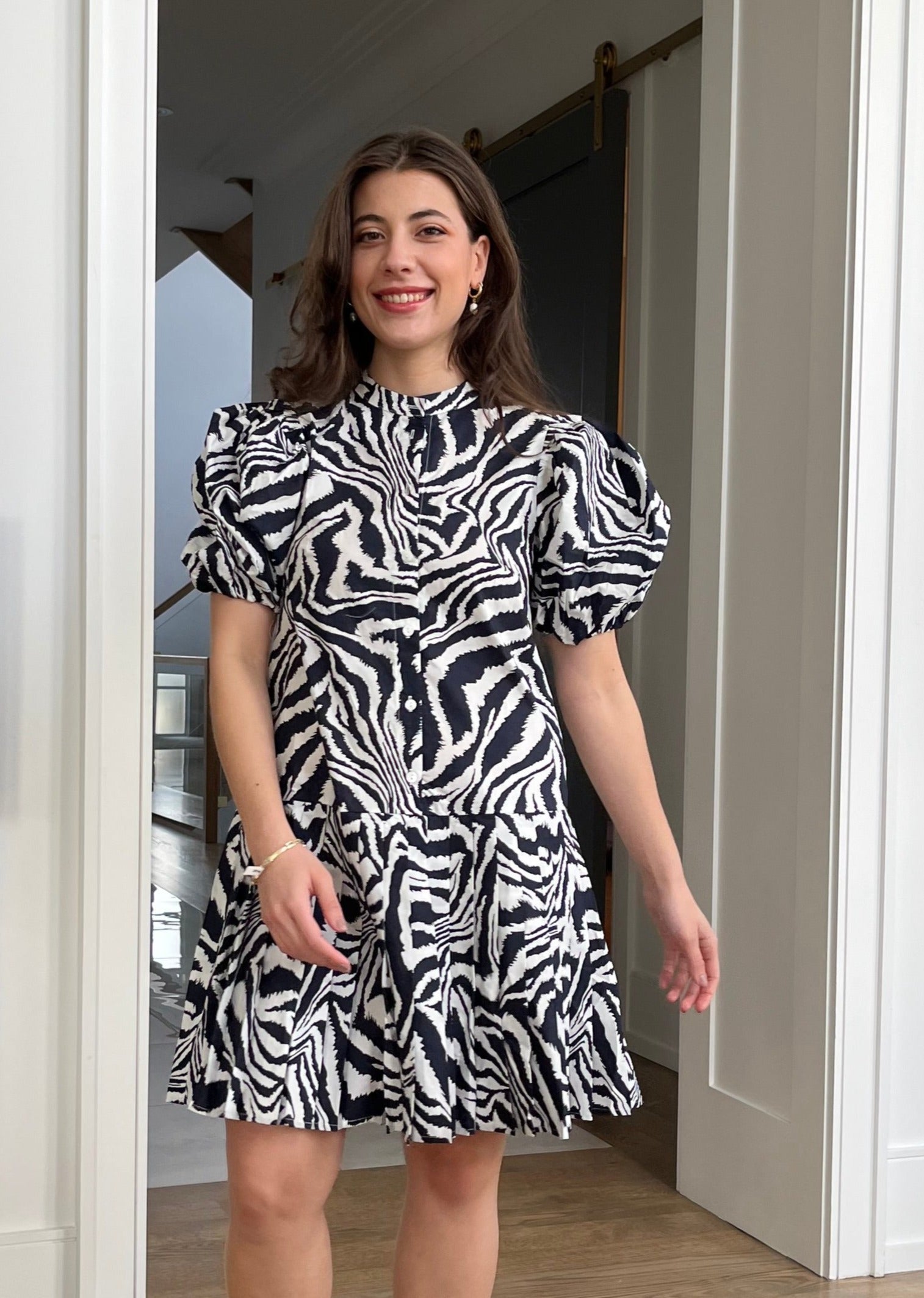 Caprice Animal Print Mini Dress