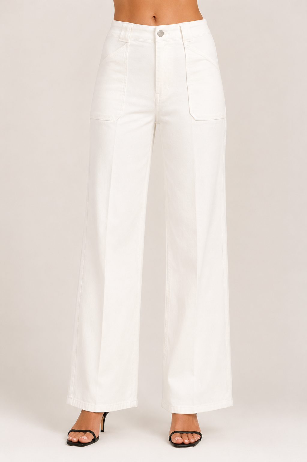Lennox Patch Pocket Wide Leg Flare Jeans