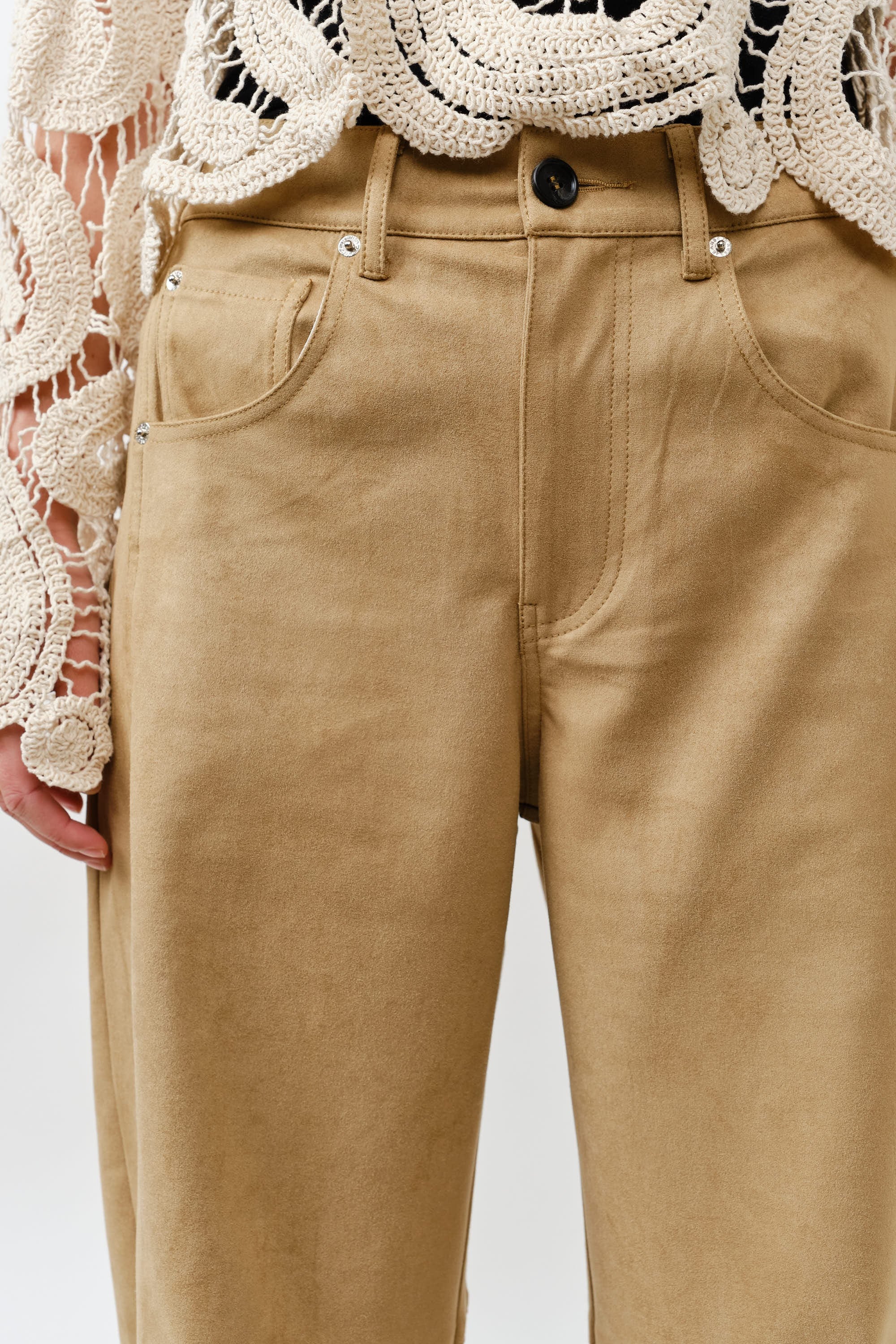 The Softest Suede Barrel Pants