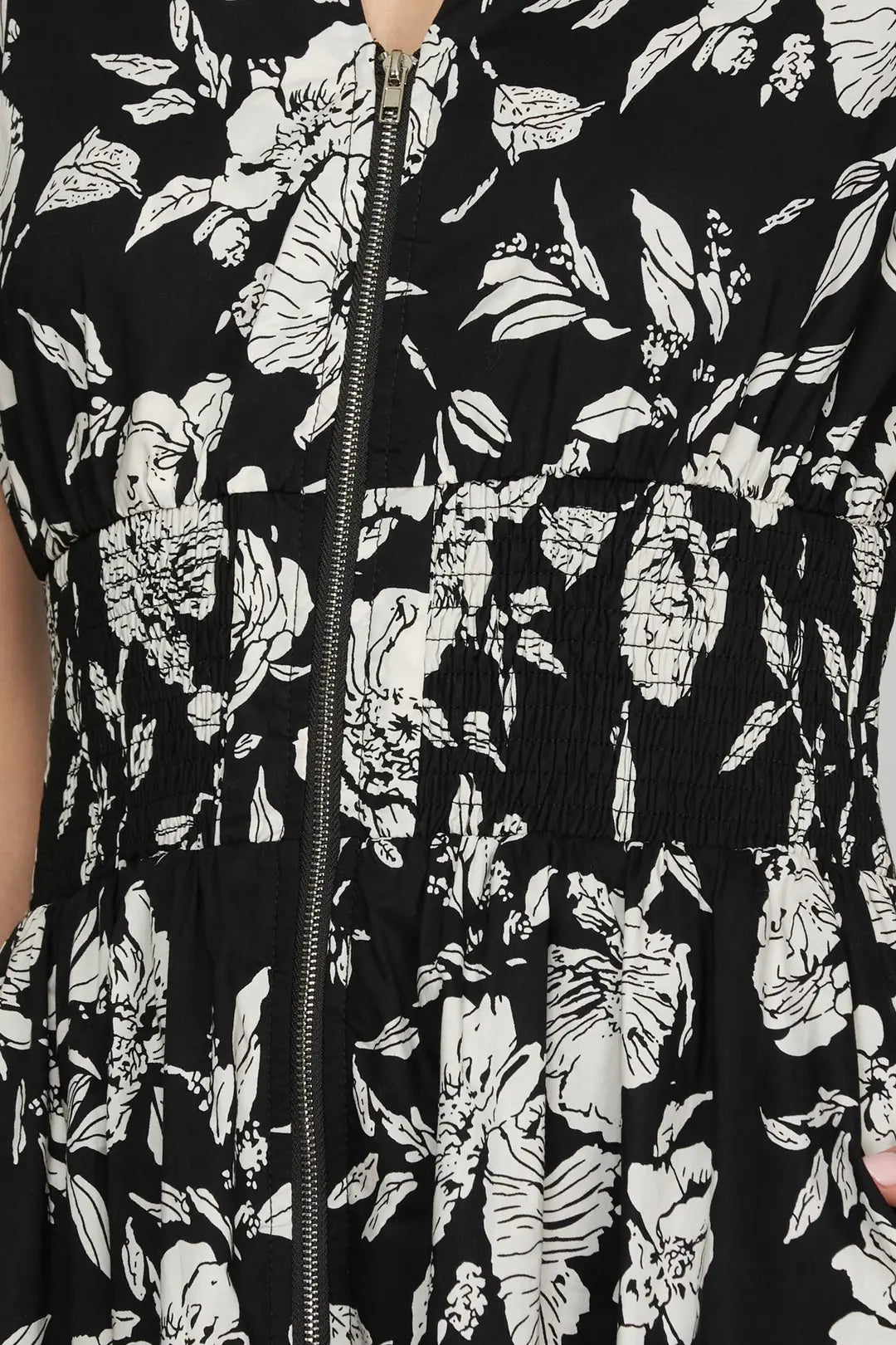 Alecia Floral Zip Dress
