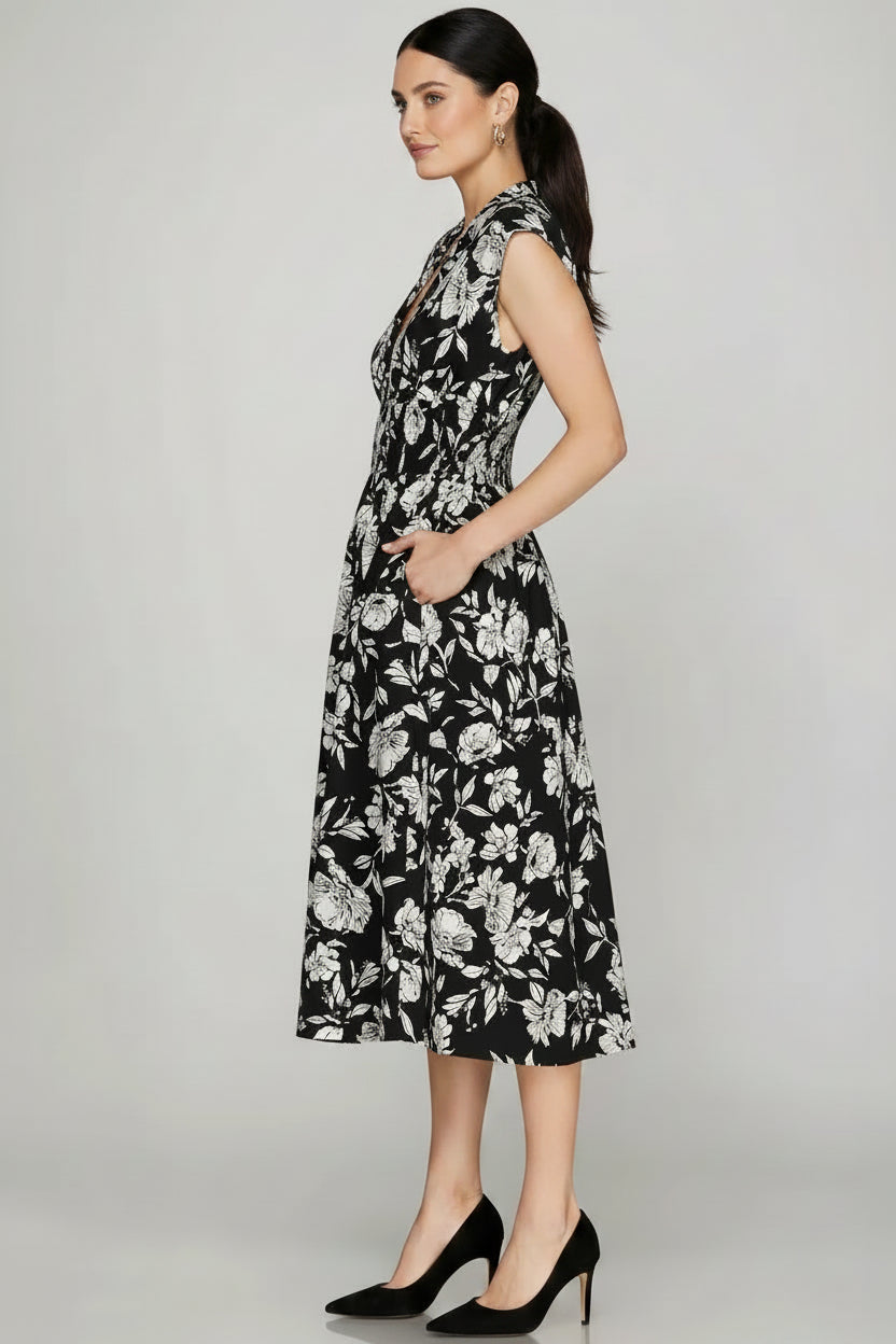 Alecia Floral Zip Dress
