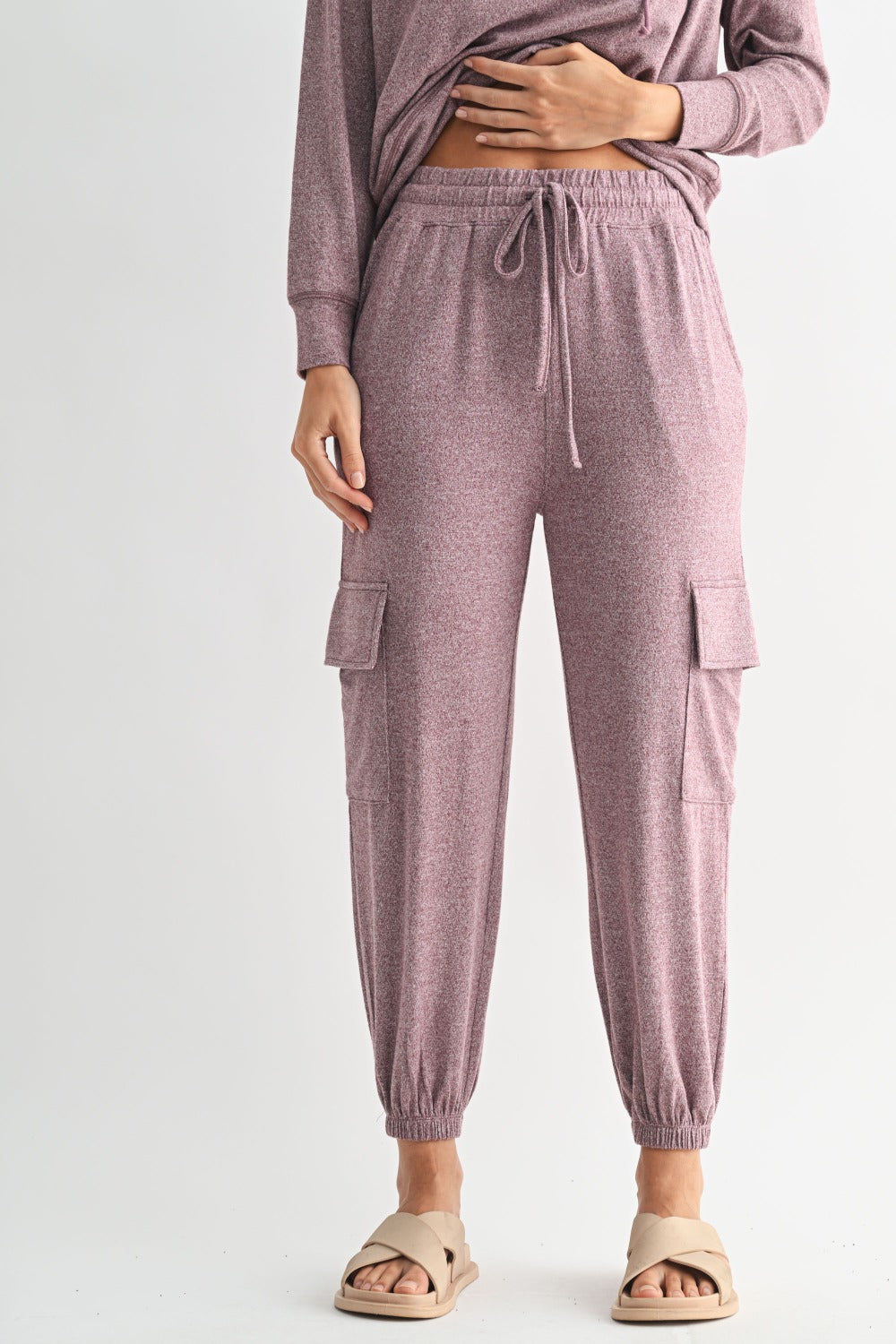 Orla Brushed Hacci Cargo Lounge Jogger