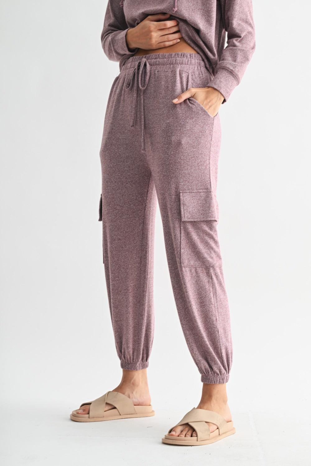 Orla Brushed Hacci Cargo Lounge Jogger