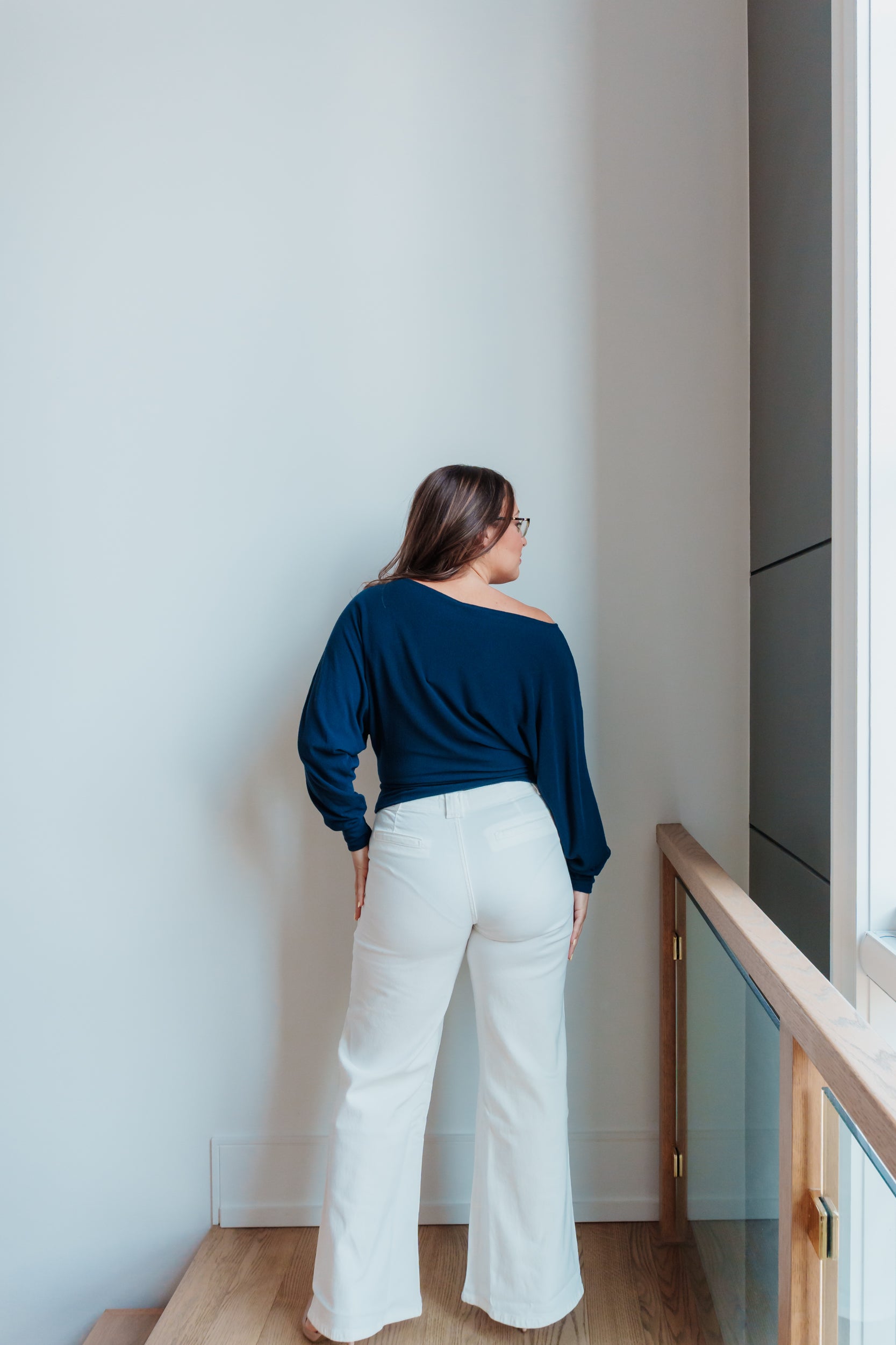 Nora Crepe Boatneck Knit Top