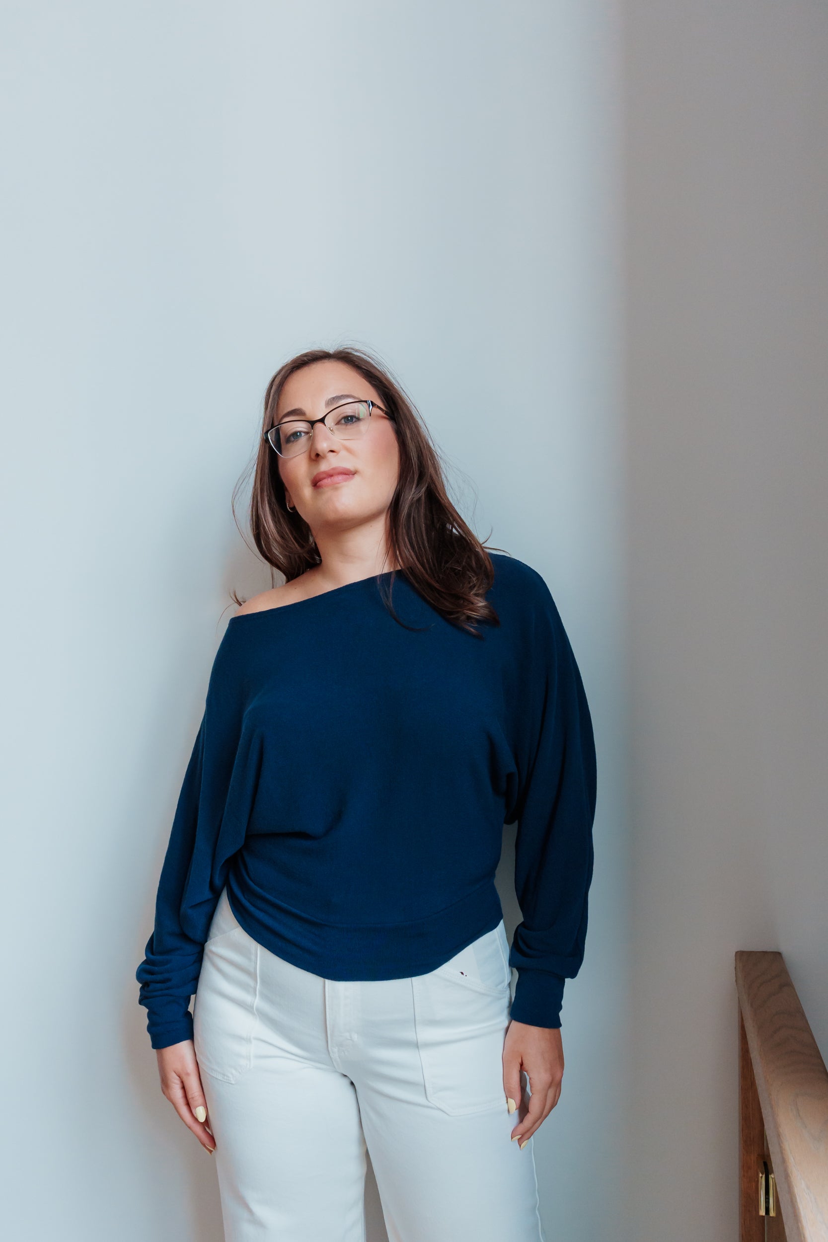 Nora Crepe Boatneck Knit Top