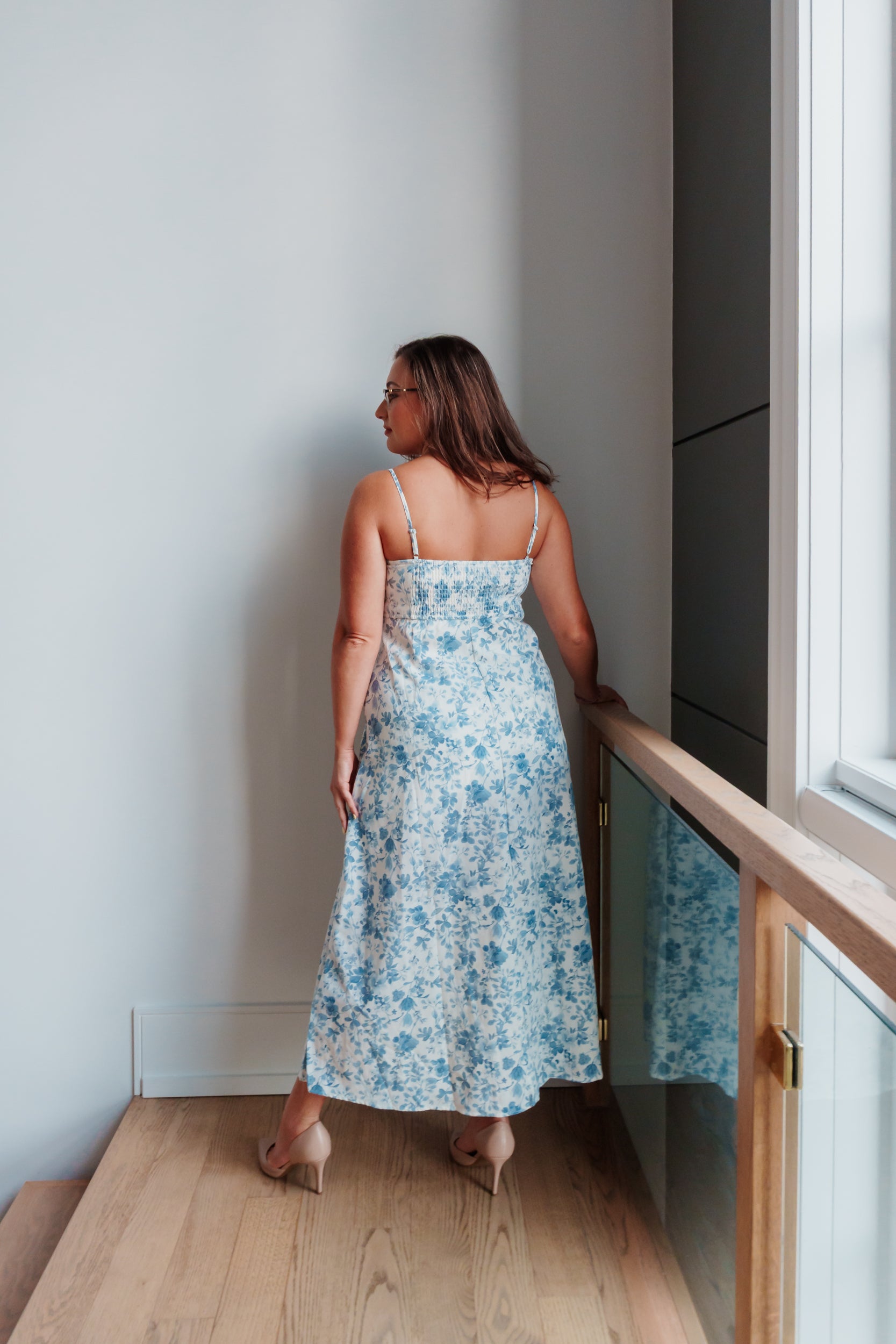 Mila Floral Spaghetti Strap Midi Dress