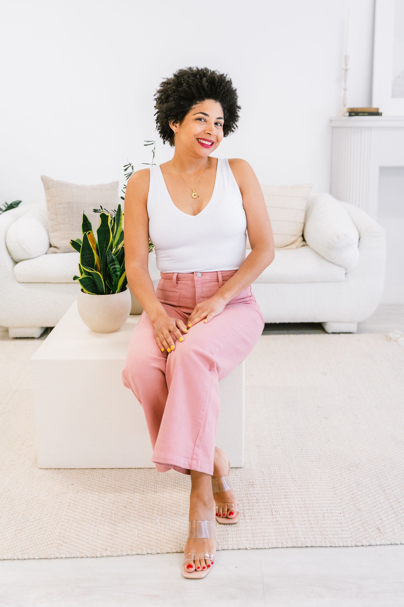 Sorin Soft & Stretchy Full Length Jersey V Neck Tank