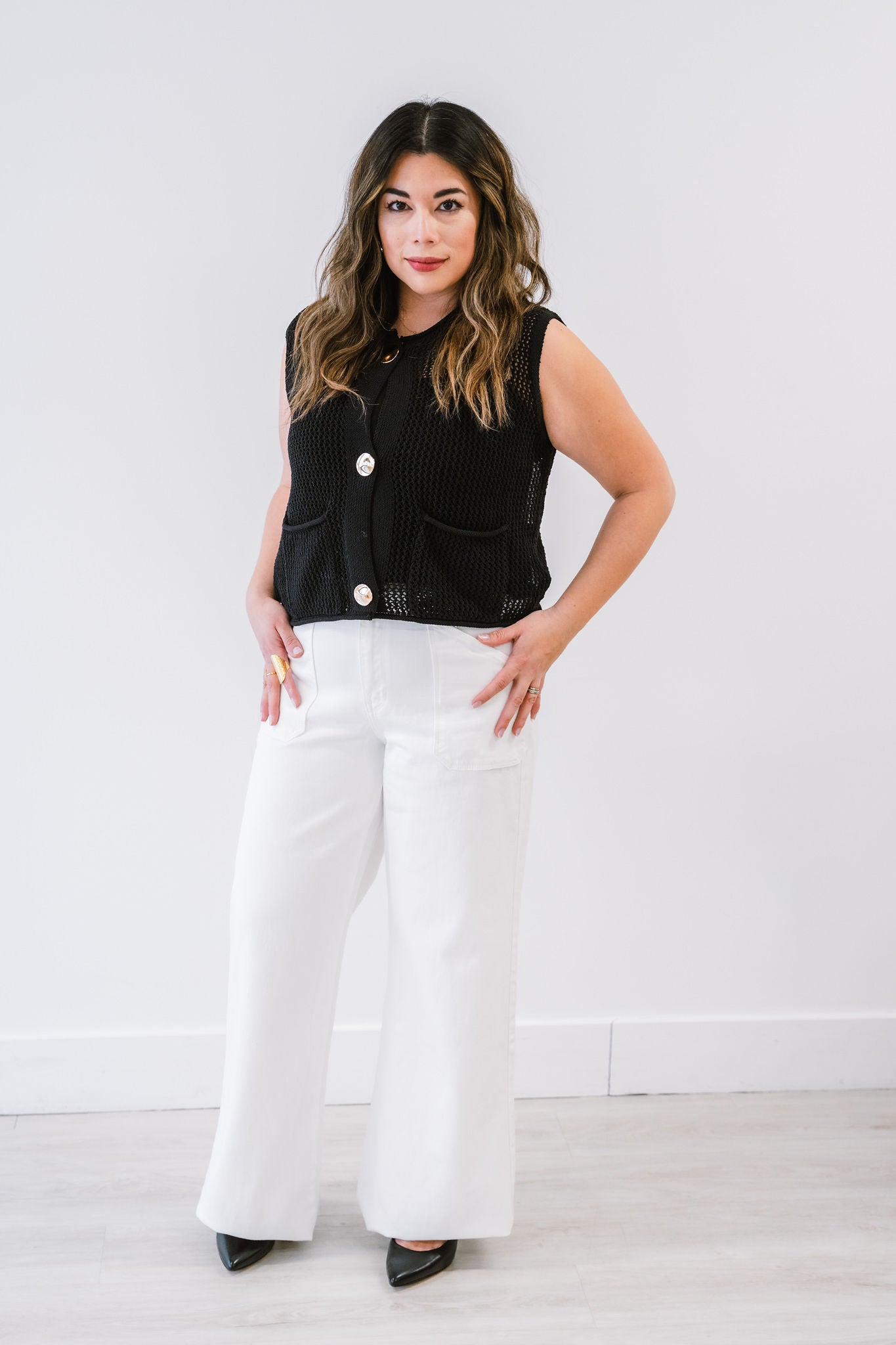 Lennox Patch Pocket Wide Leg Flare Jeans