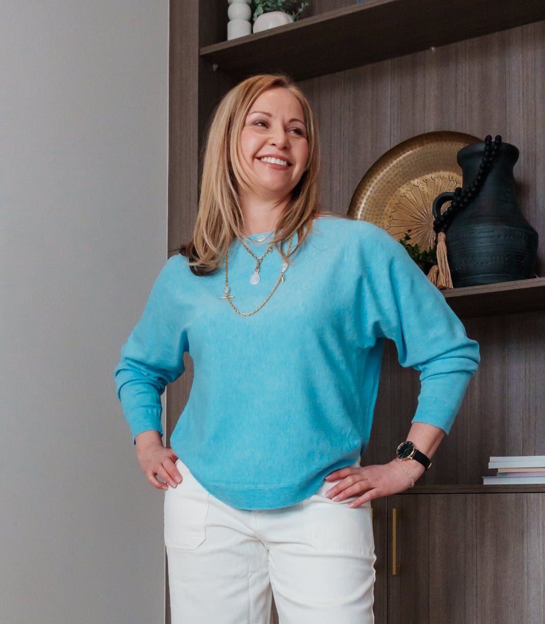 Lucia light weight long sleeve top