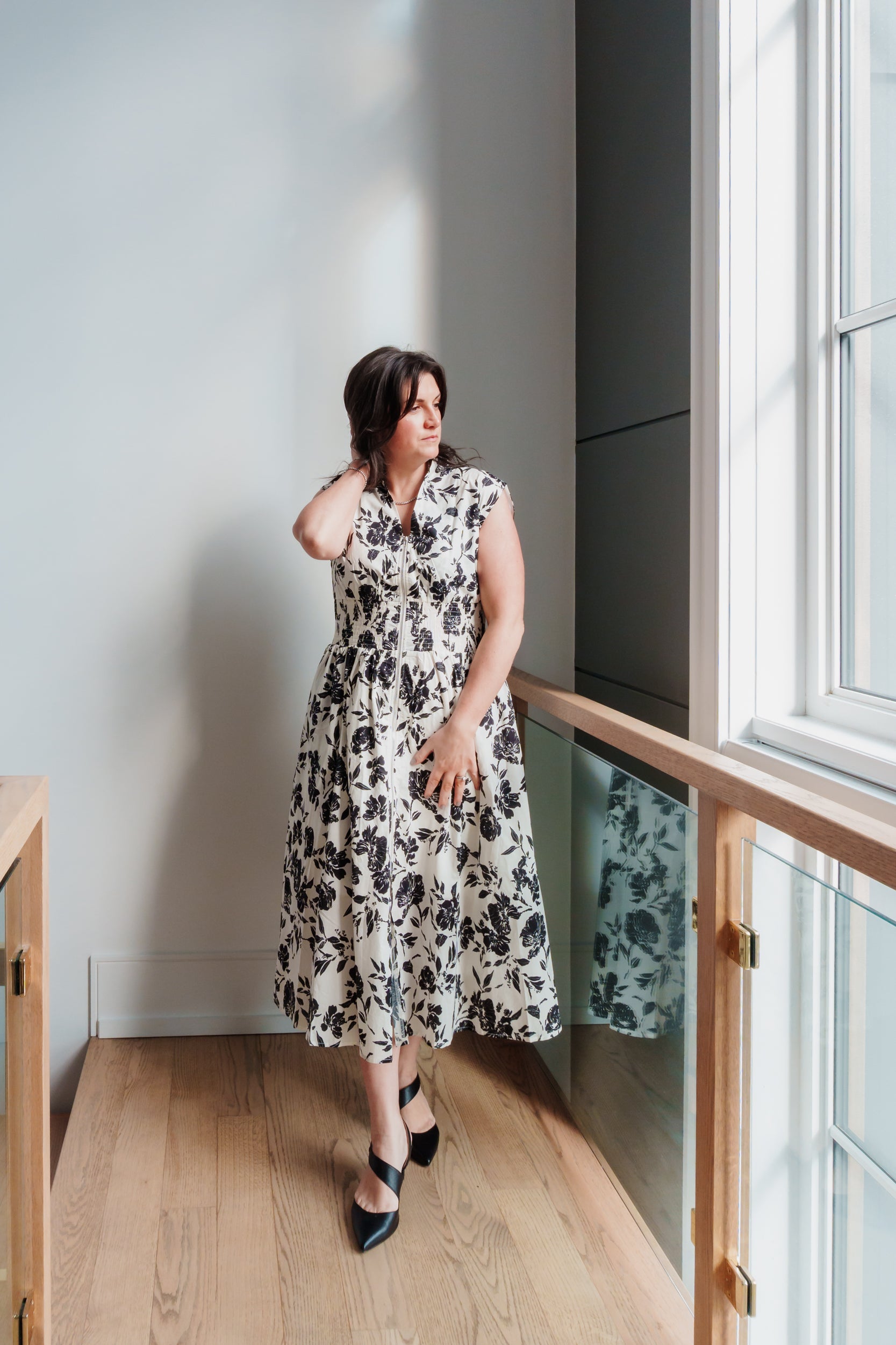 Alecia Floral Zip Dress