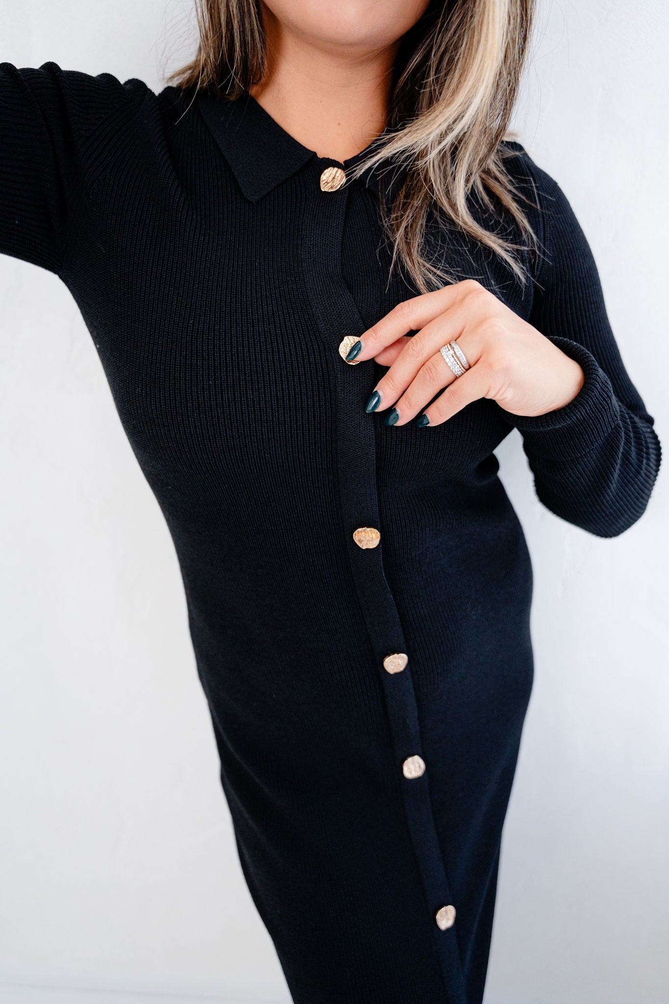 Fiona Front Button Sweater Dress