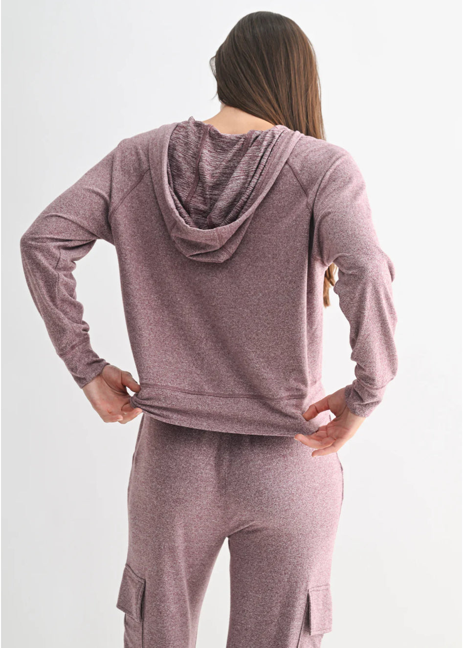 Donny Brushed Hacci Henley Hoodie