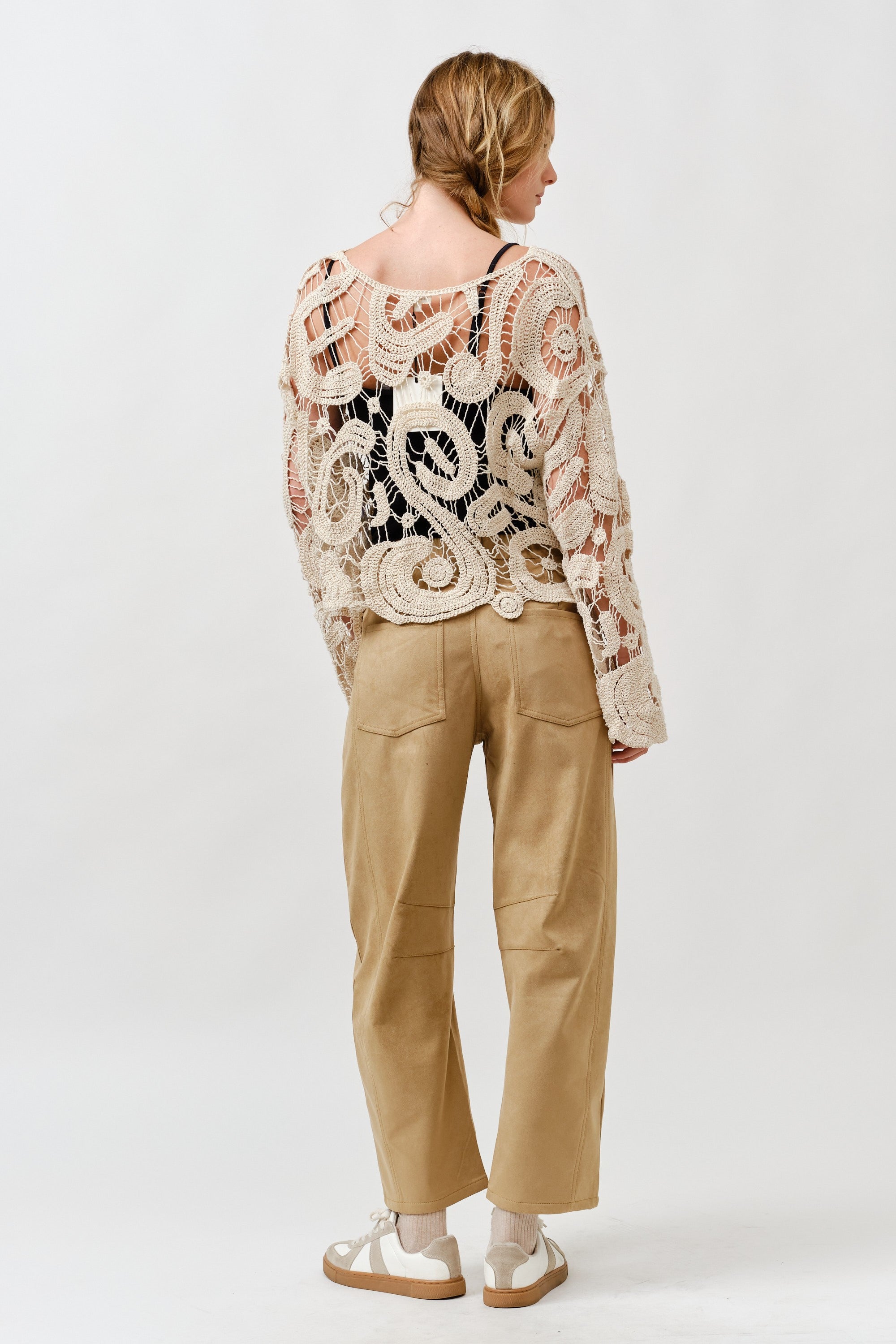 The Softest Suede Barrel Pants