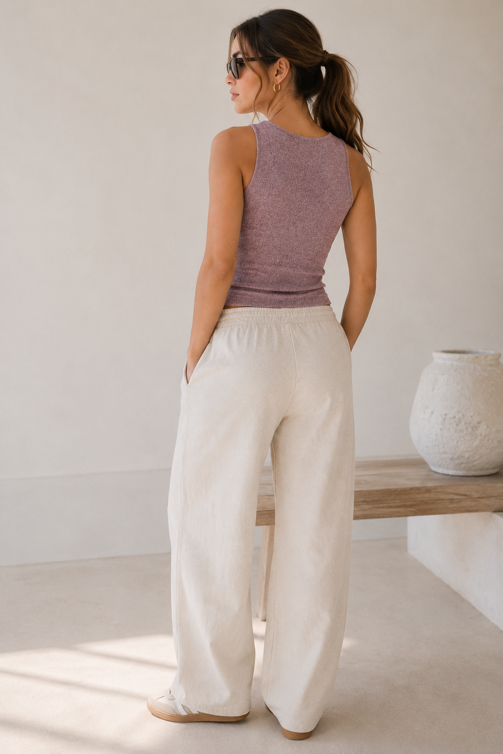Elva Brushed Hacci Lounge Tank Top