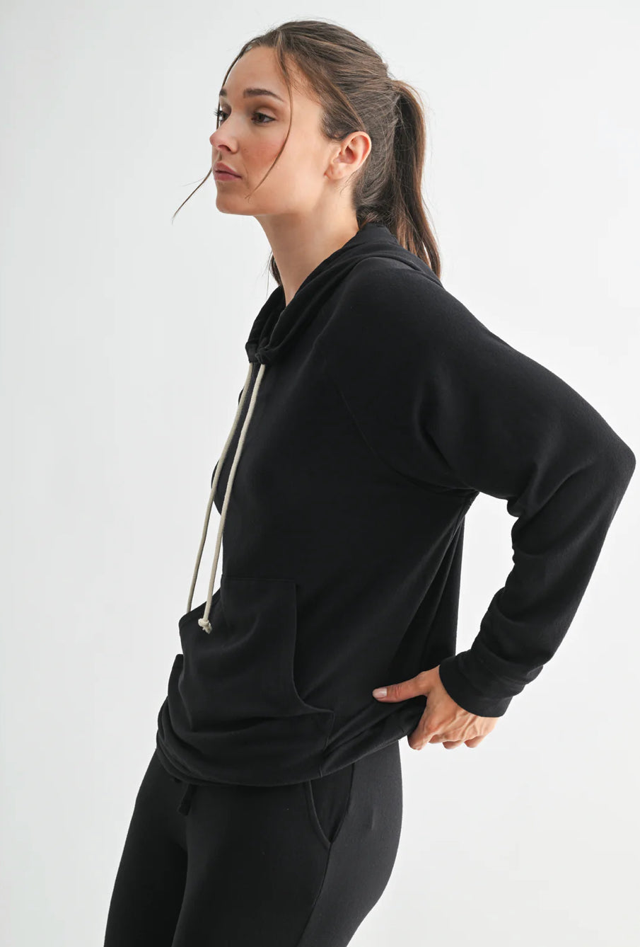 Enya Brushed Hacci Lounge Hoodie