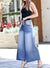 Aldina Ombre Dyed Wide Denim Pants with Waist Strap