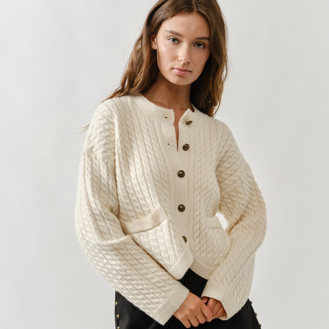 Maja Pullover Cable Knit Cardigan