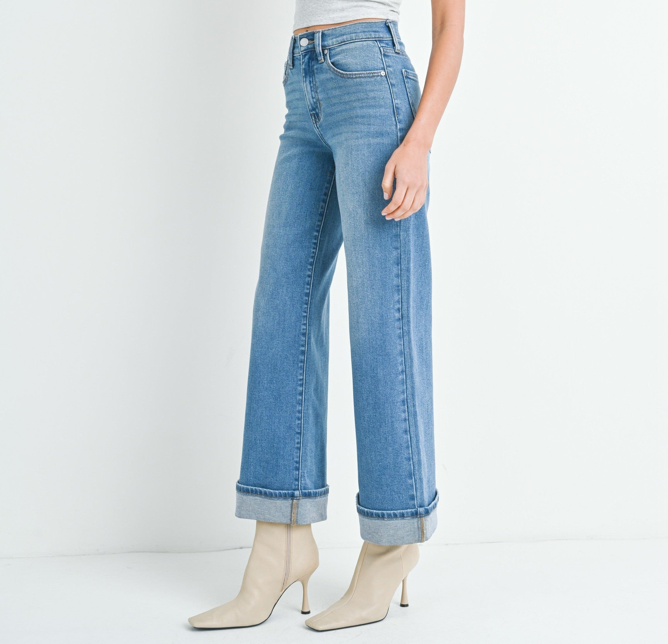 Echo Cuffed Palazzo Jeans