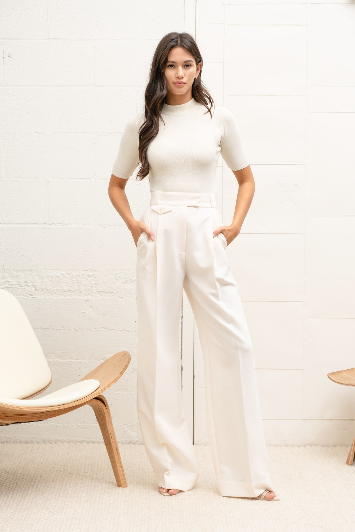 Colette Short Sleeve Mock Neck Top