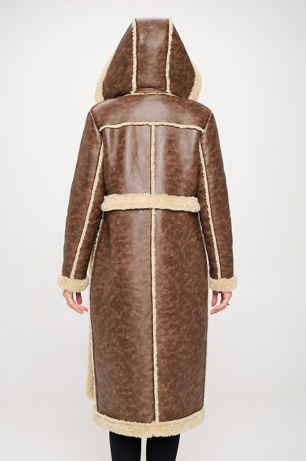 Nova Long Convertable Zip Off Two in One Aviator Coat