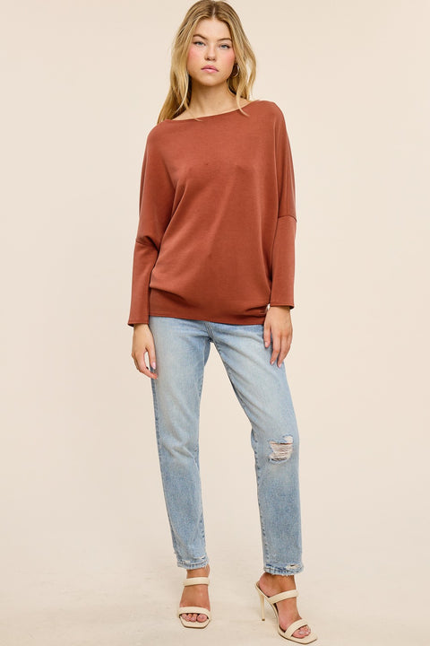 Amari Boatneck Tunic Top