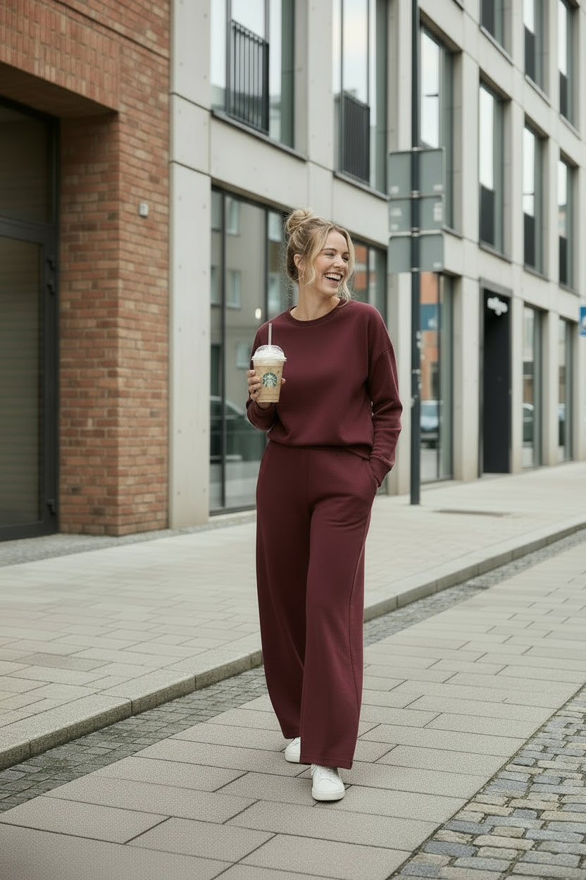 Holly Round Neck Scuba Sweatshirt